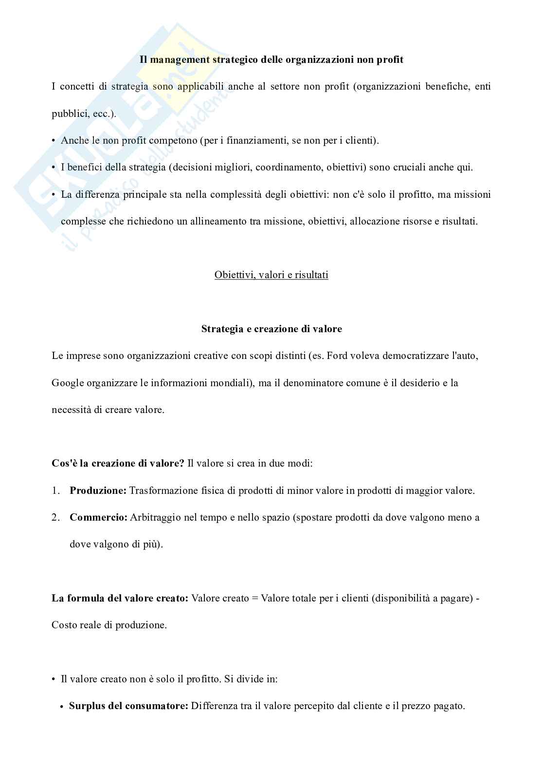 Riassunto esame Gestione aziendale, Prof. D'adamo Idiano, libro consigliato L'analisi strategica per le decisioni aziendali  , Grant Pag. 6