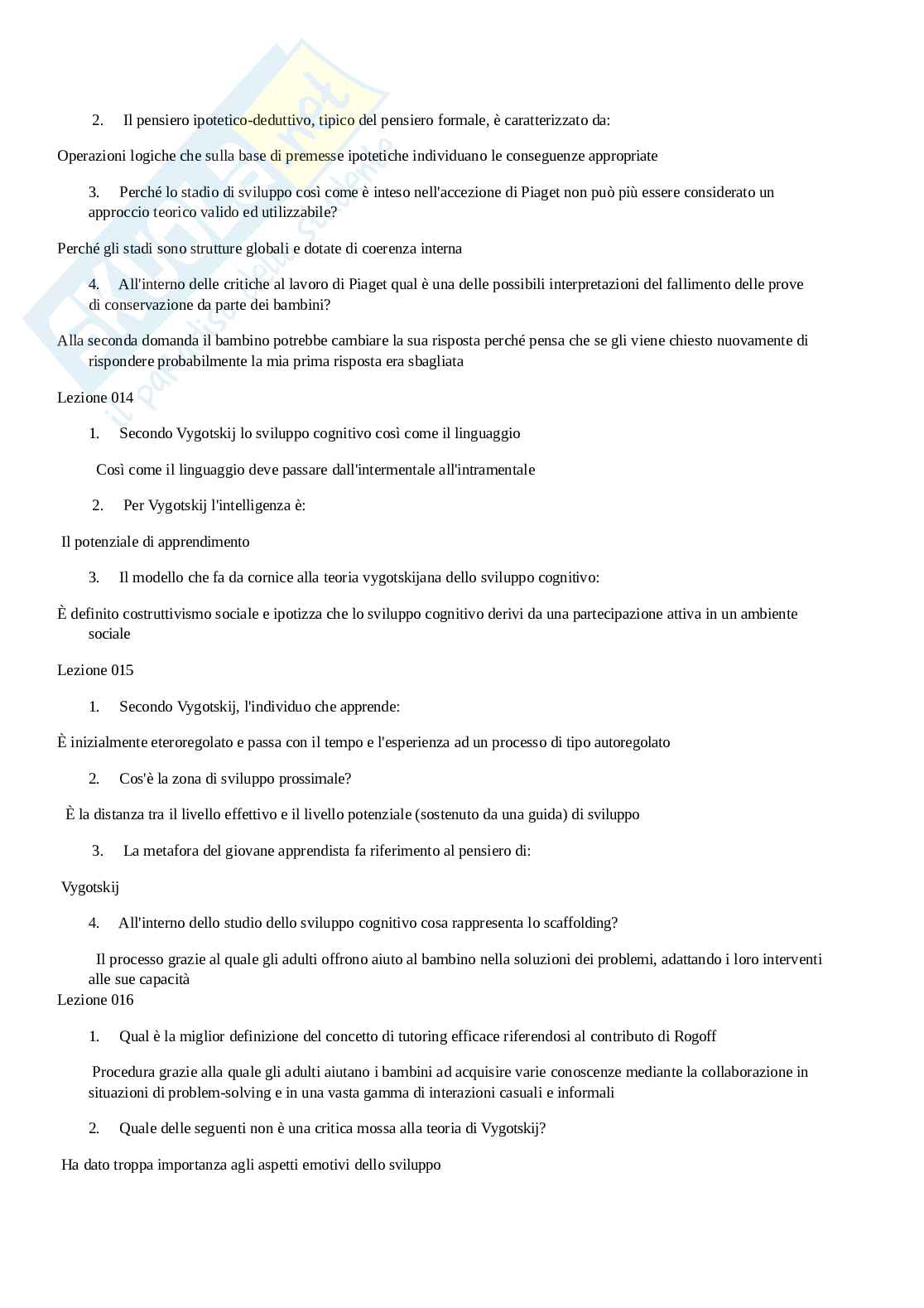 Domande e risposta 24cfu Percorso formativo docenti. Aggiornato e completo con Extra. In ordine Pag. 6