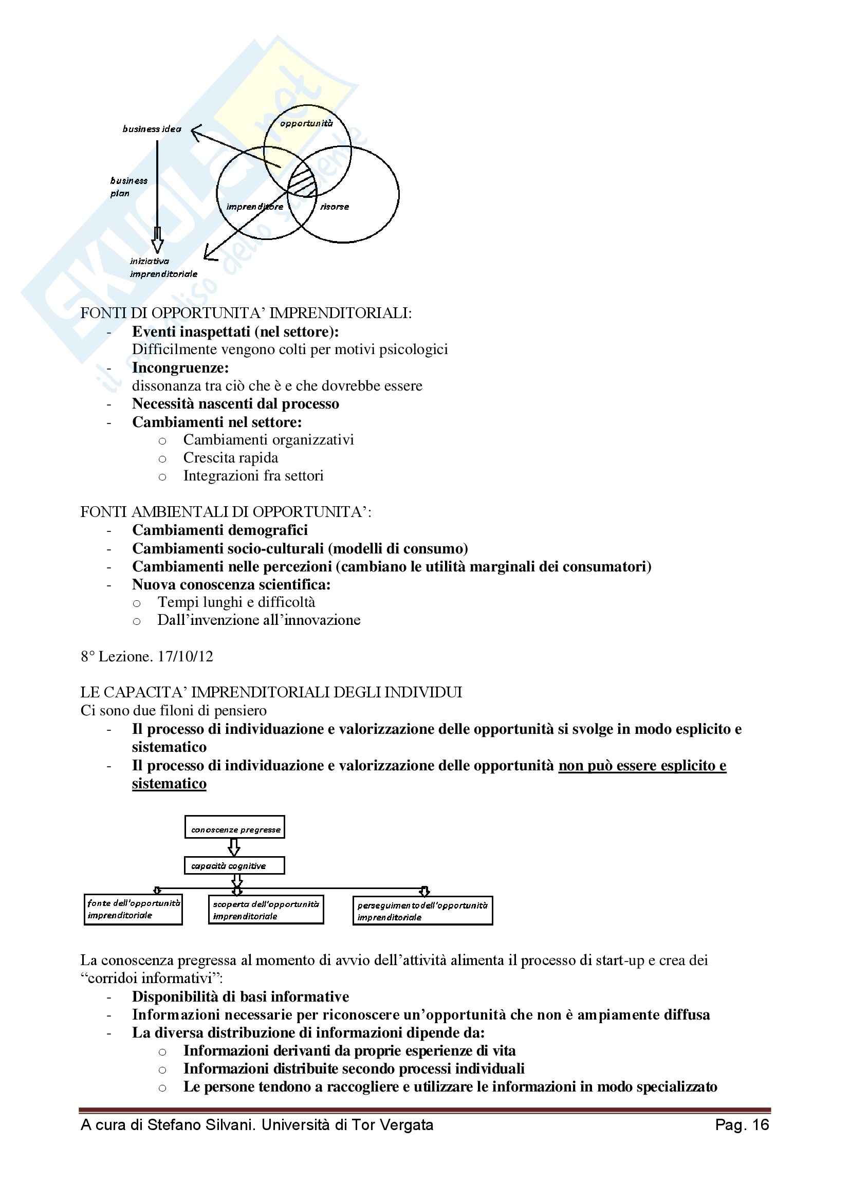 Creazione d'impresa e imprenditorialità minore - Appunti Pag. 16