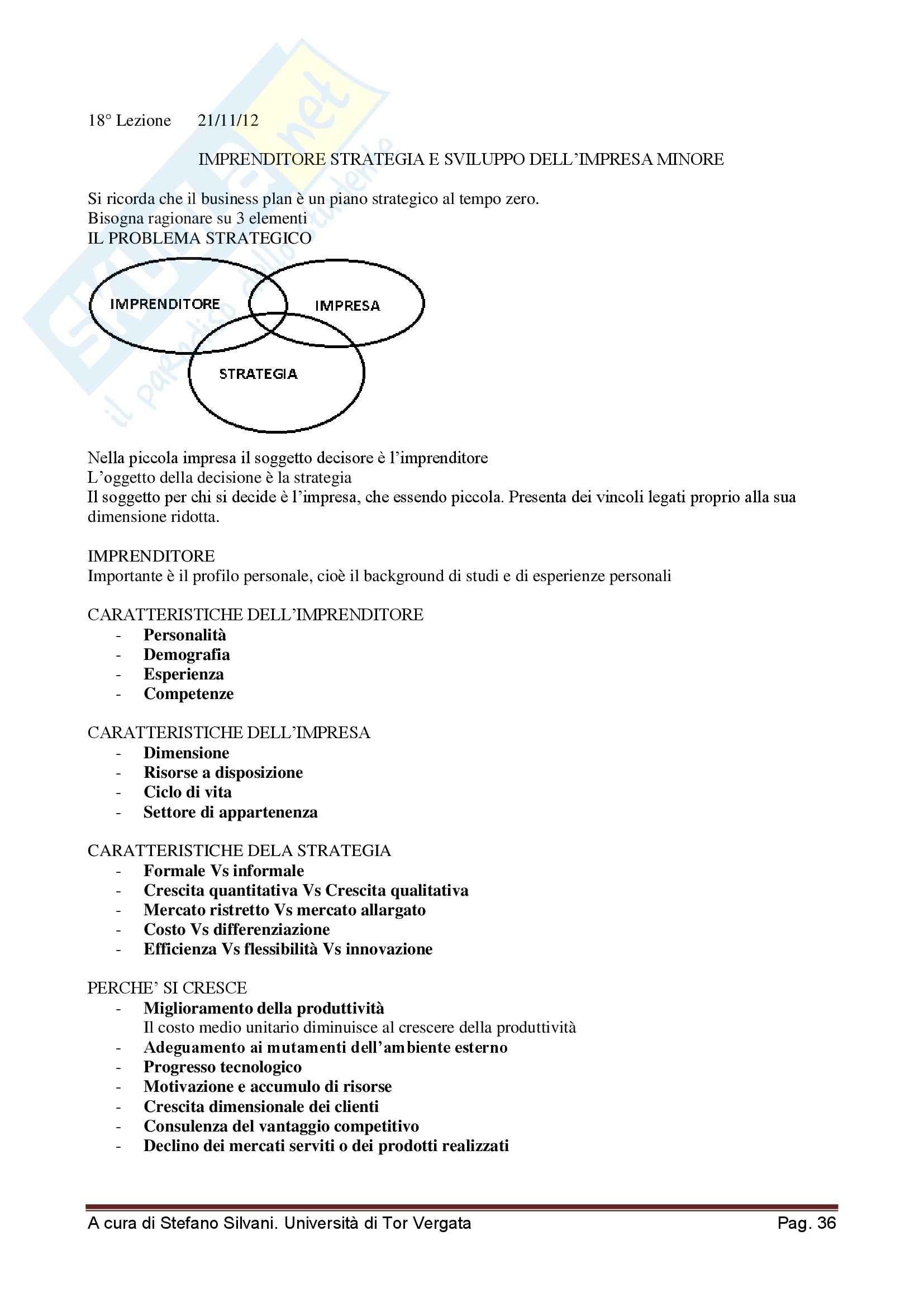 Creazione d'impresa e imprenditorialità minore - Appunti Pag. 36