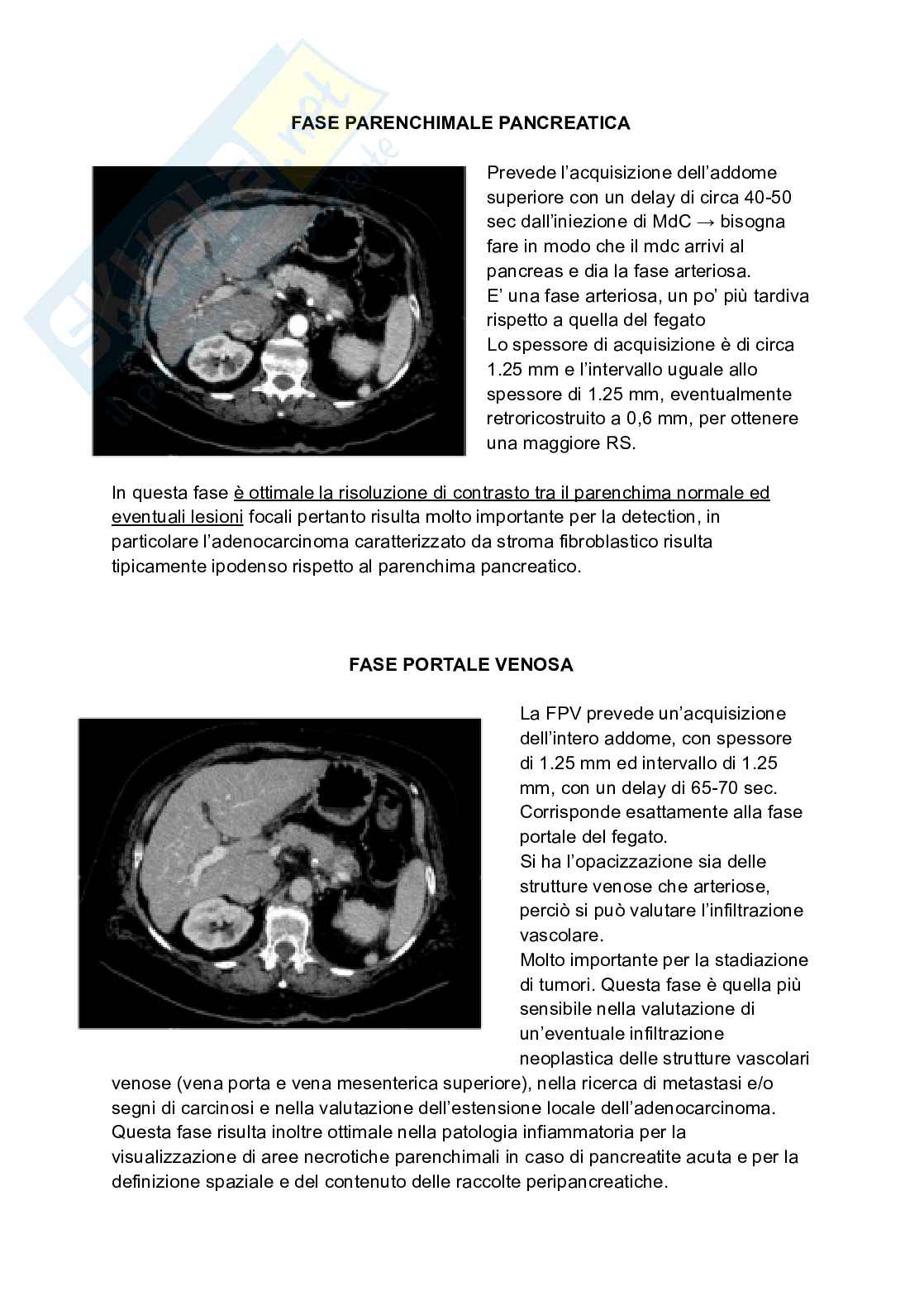 Riassunto esame Tc addome, Prof. Pecchioni Nicola, libro consigliato Diagnostica per immagni, Toricelli Pag. 21