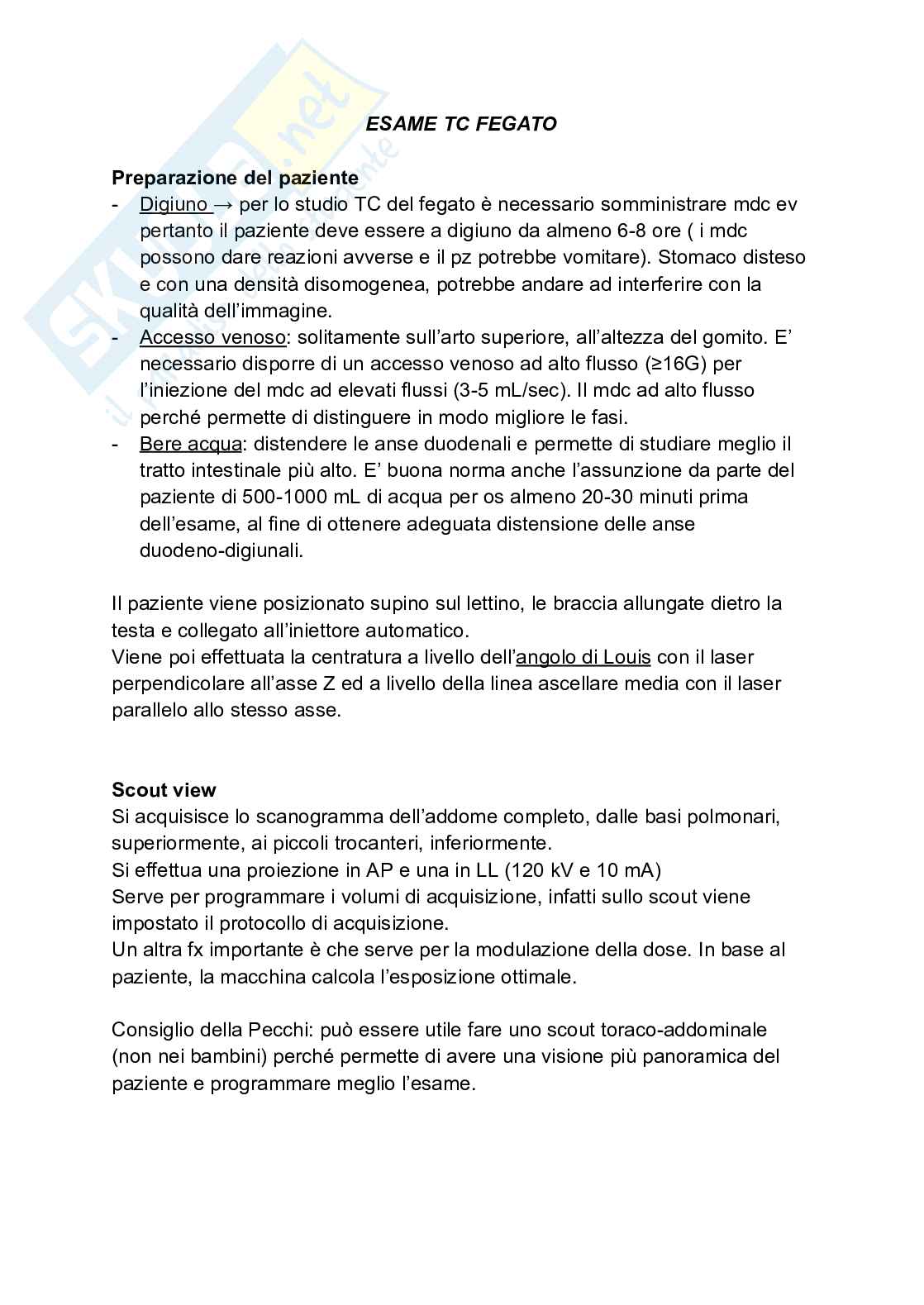 Riassunto esame Tc addome, Prof. Pecchioni Nicola, libro consigliato Diagnostica per immagni, Toricelli Pag. 6