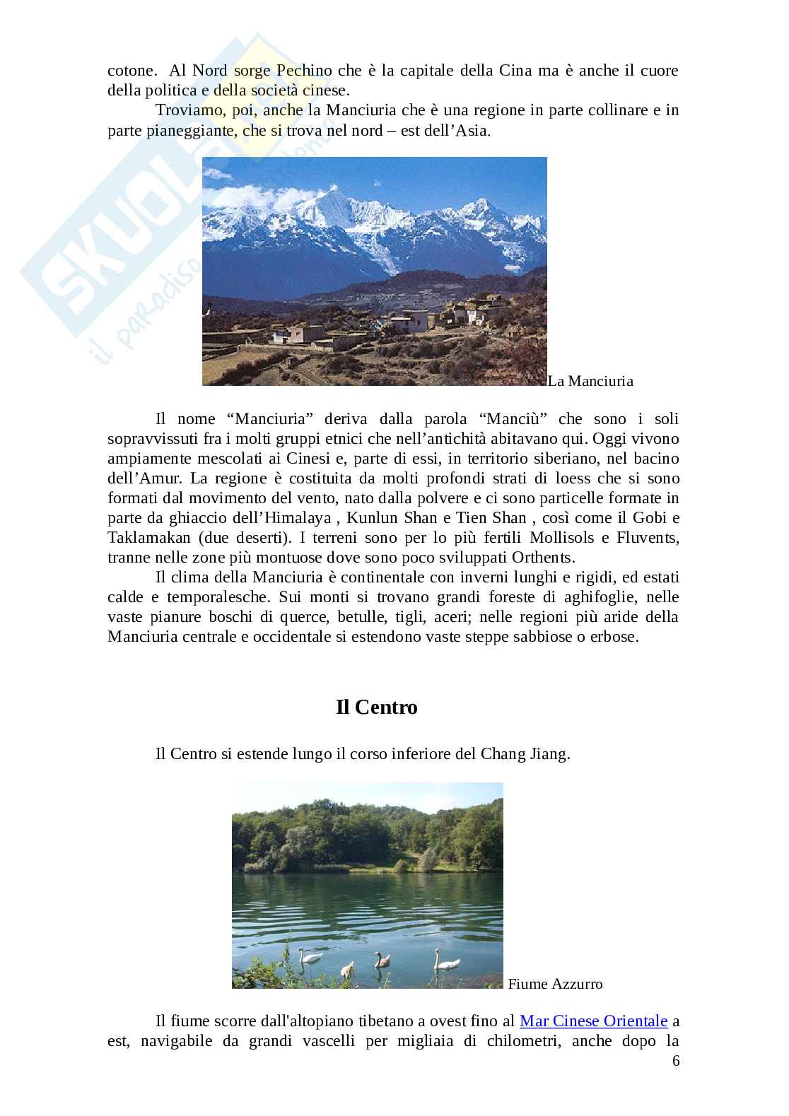 Cina:dal territorio alla cultura, tesina Pag. 6
