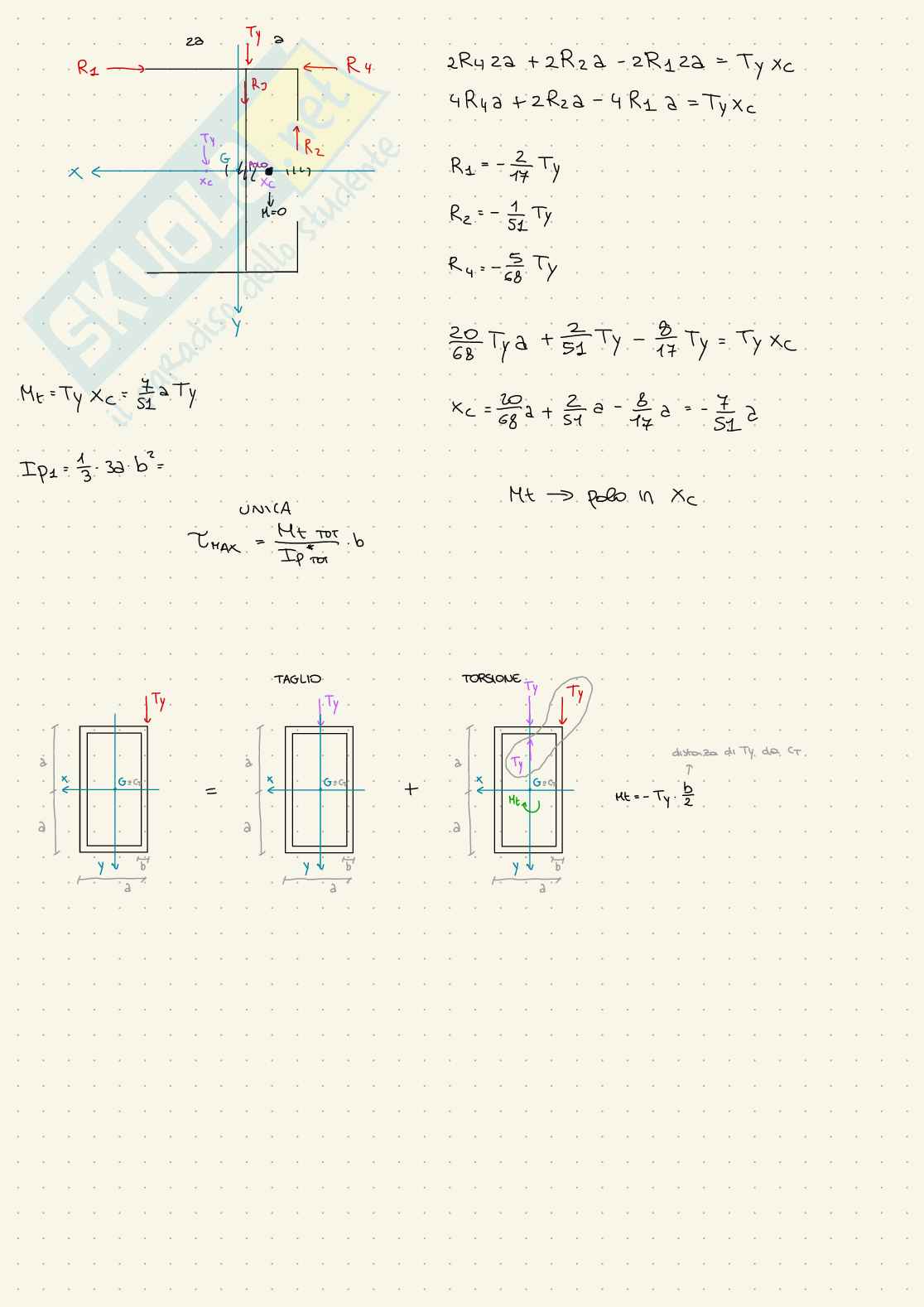 Esercizi d'esame svolti Scienza delle costruzioni - parte 1 Pag. 46