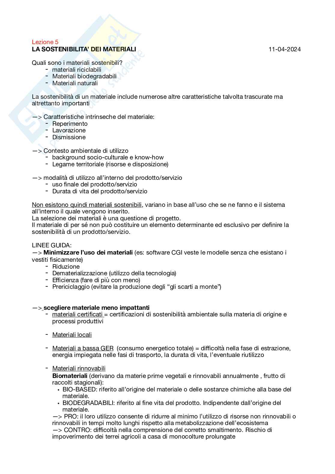 Requisti ambientali del prodotto - Appunti Pag. 6