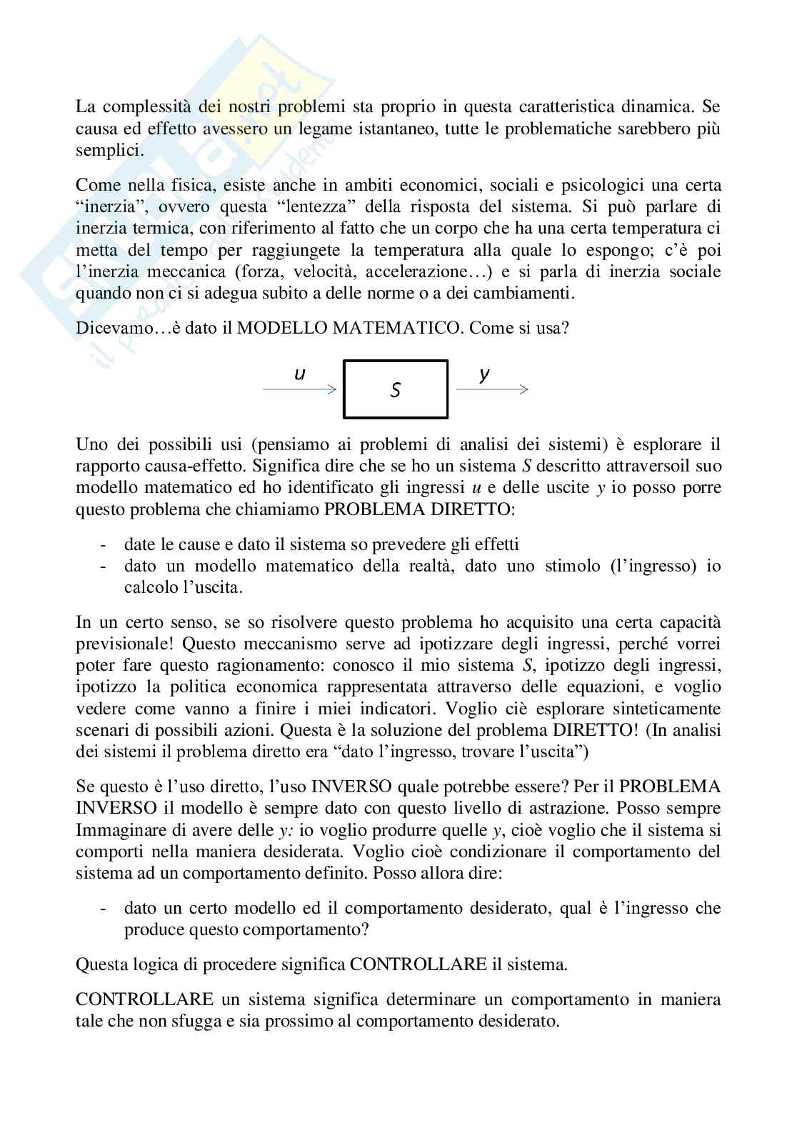 Appunti di Identificazione e stima dei modelli Pag. 2