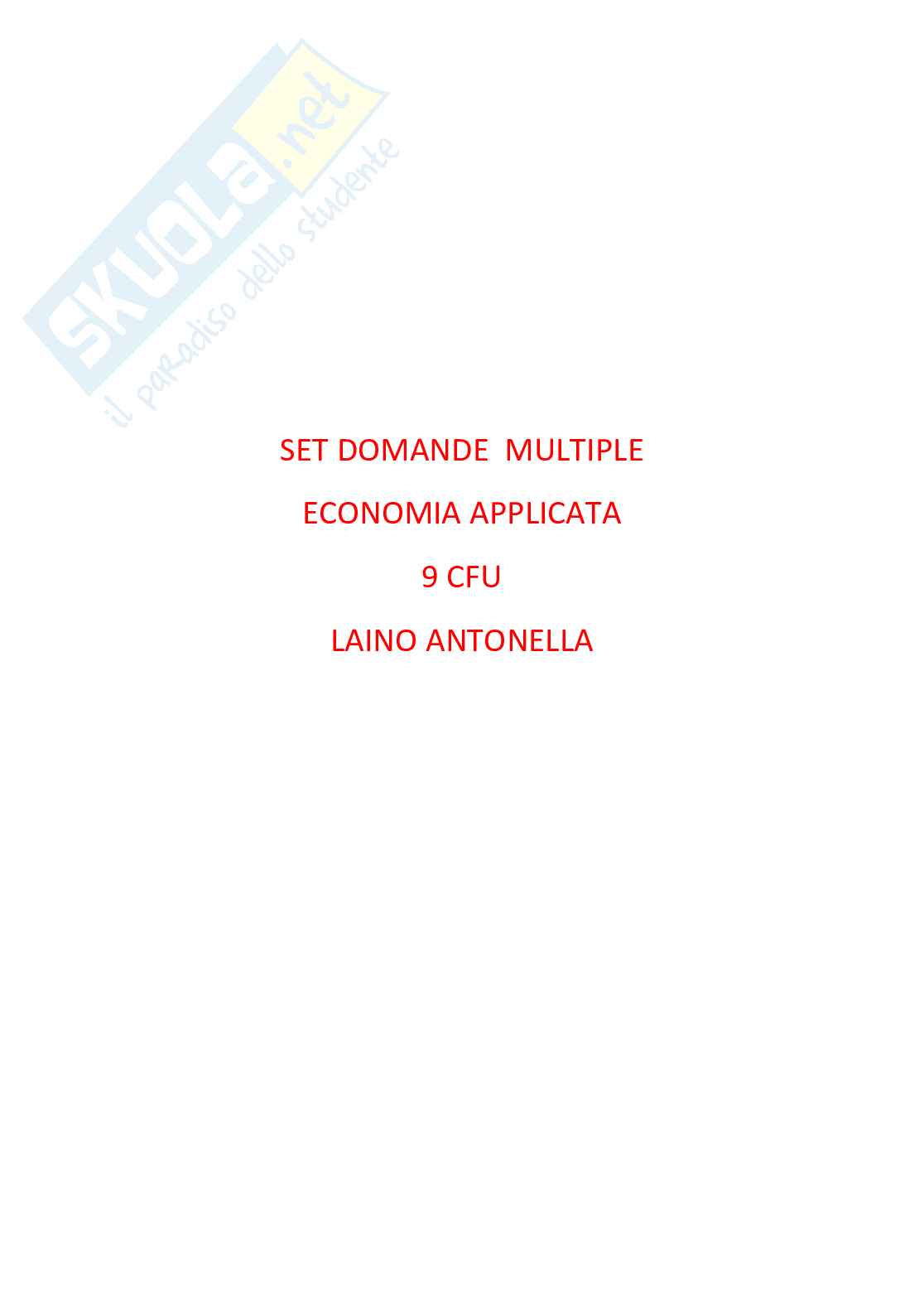 Paniere Economia applicata multiple Pag. 1