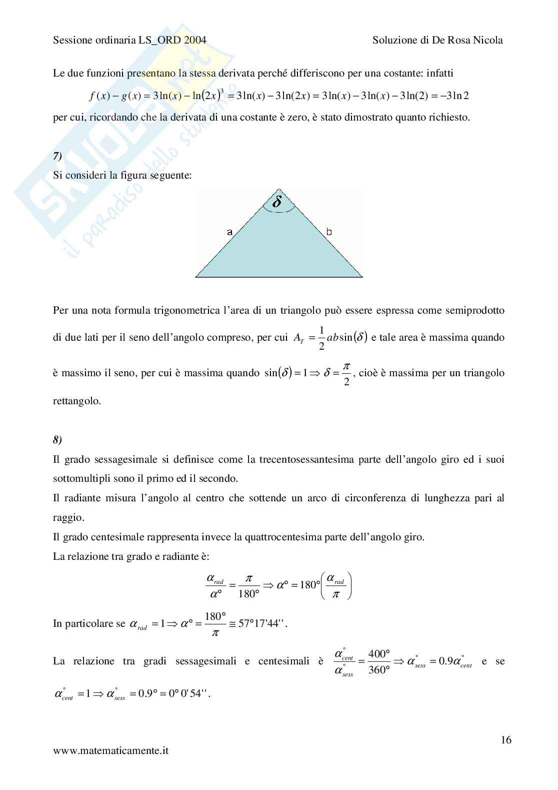 2004 - Liceo Scientifico di ordinamento Pag. 16