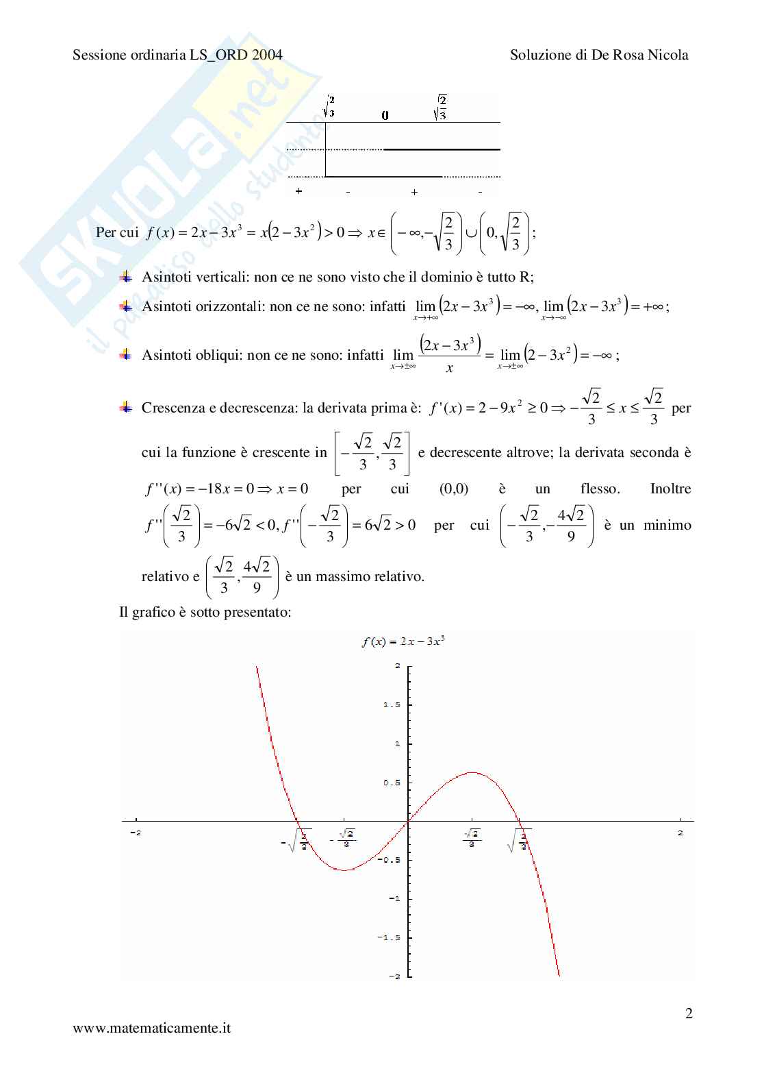 2004 - Liceo Scientifico di ordinamento Pag. 2