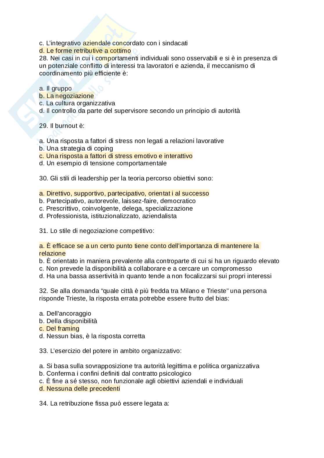 Preparazione esame Comportamento organizzativo Pag. 21