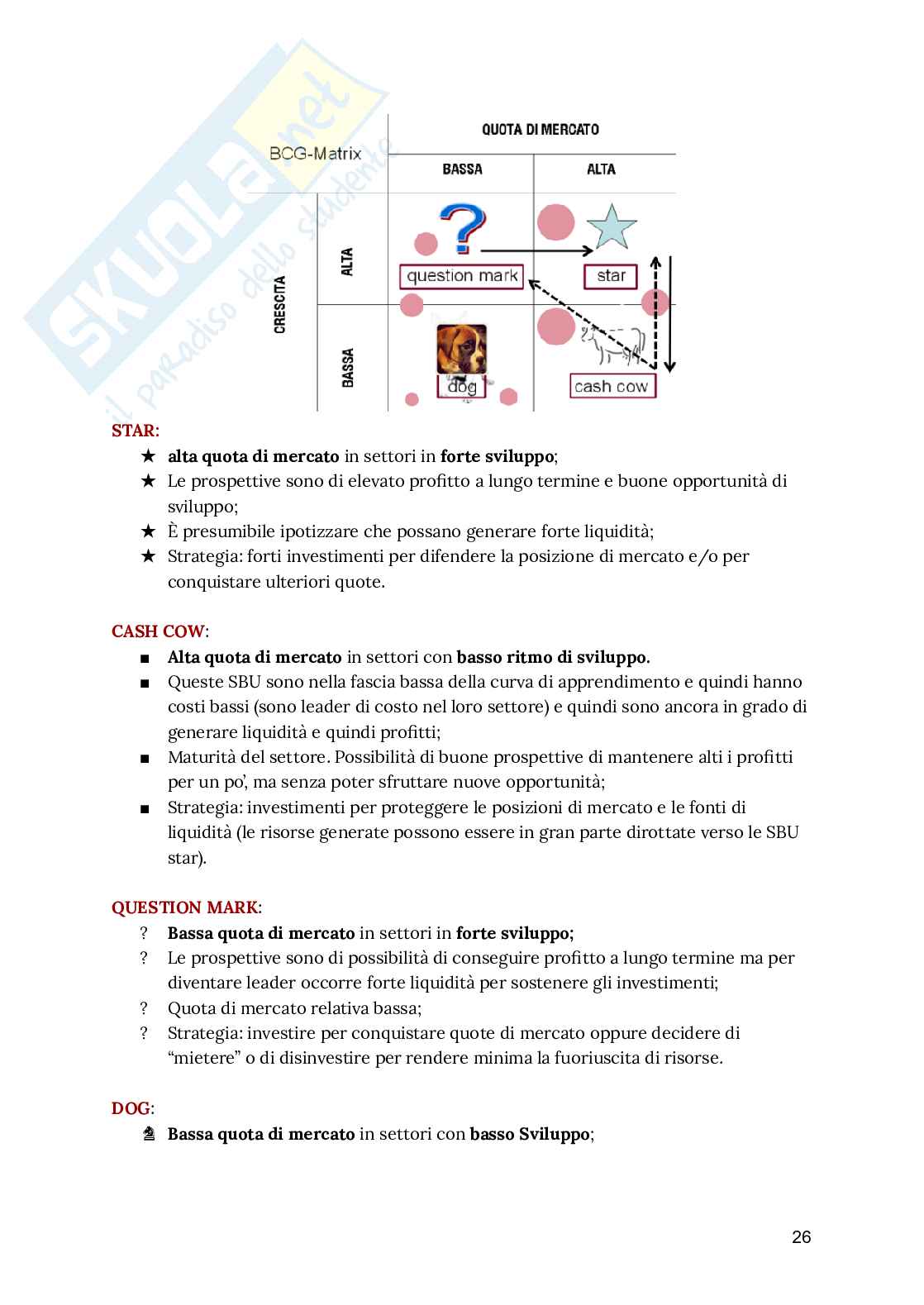 Riassunto esame Management, Prof. Sancetta Giuseppe, libro consigliato Management, Barile, Sancetta Pag. 26