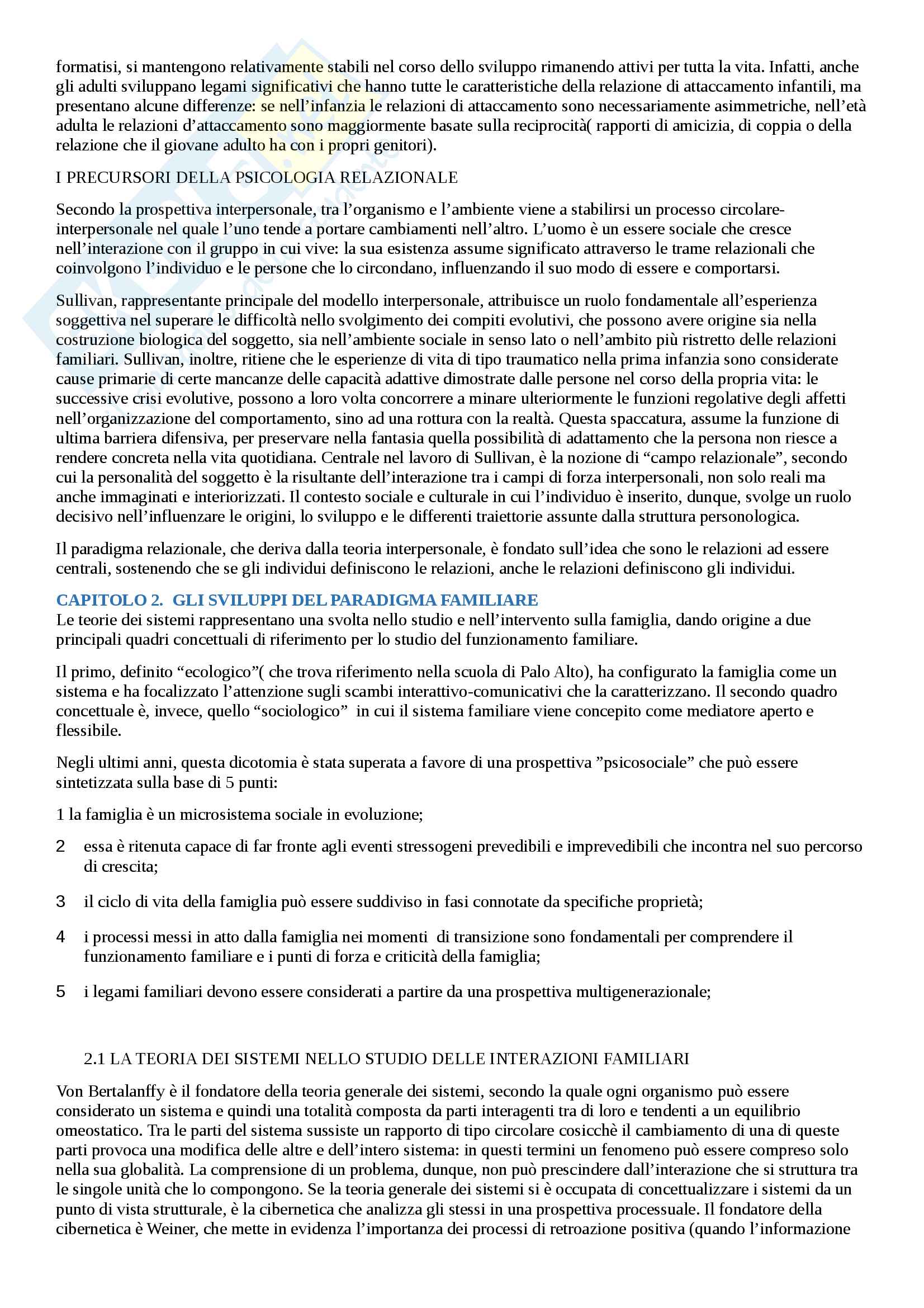 Riassunto esame Psicoterapia di gruppo, Prof Marco Cacioppo, libro consigliato:Famiglie allo specchio - Baiocco, Cacioppo Pag. 2
