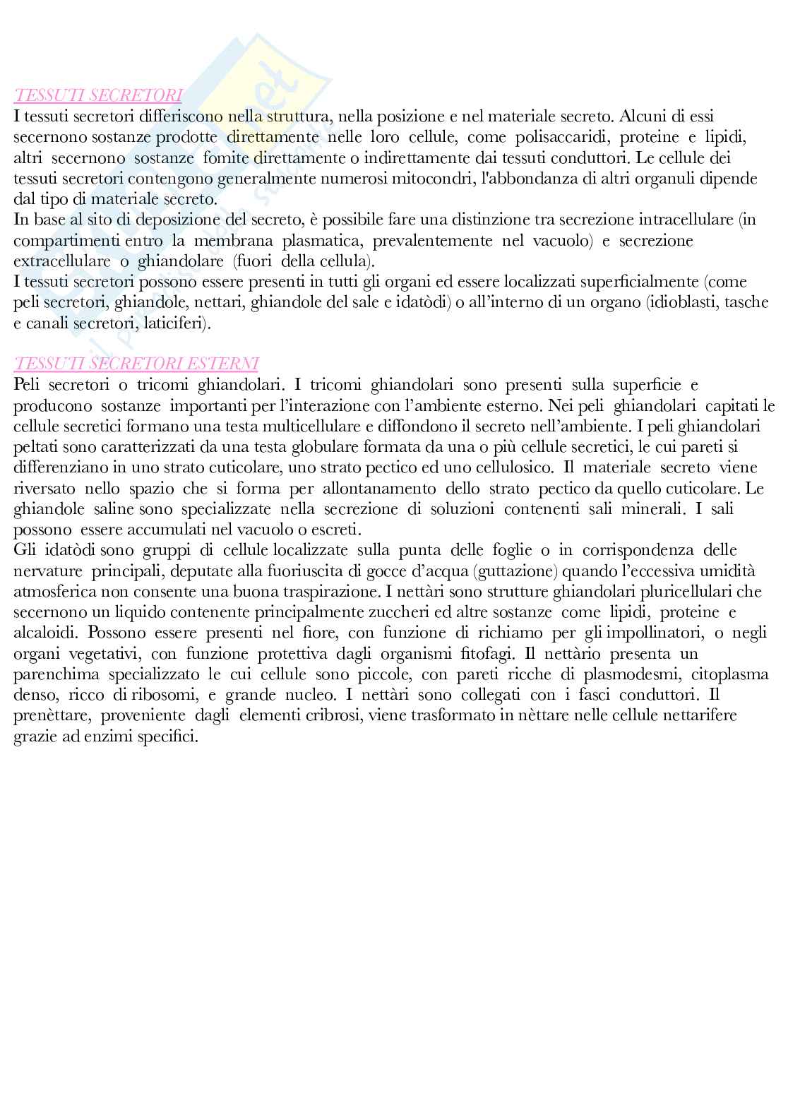Botanica generale e sistematica Pag. 36