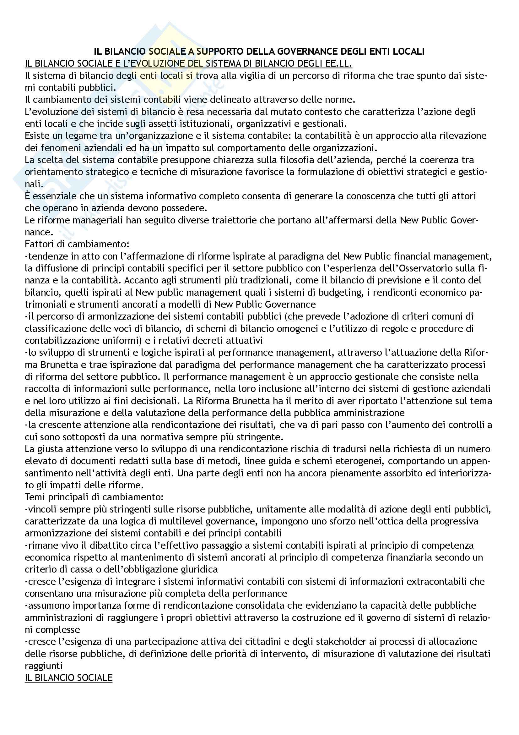 Il Bilancio Degli Enti Locali Riassunto