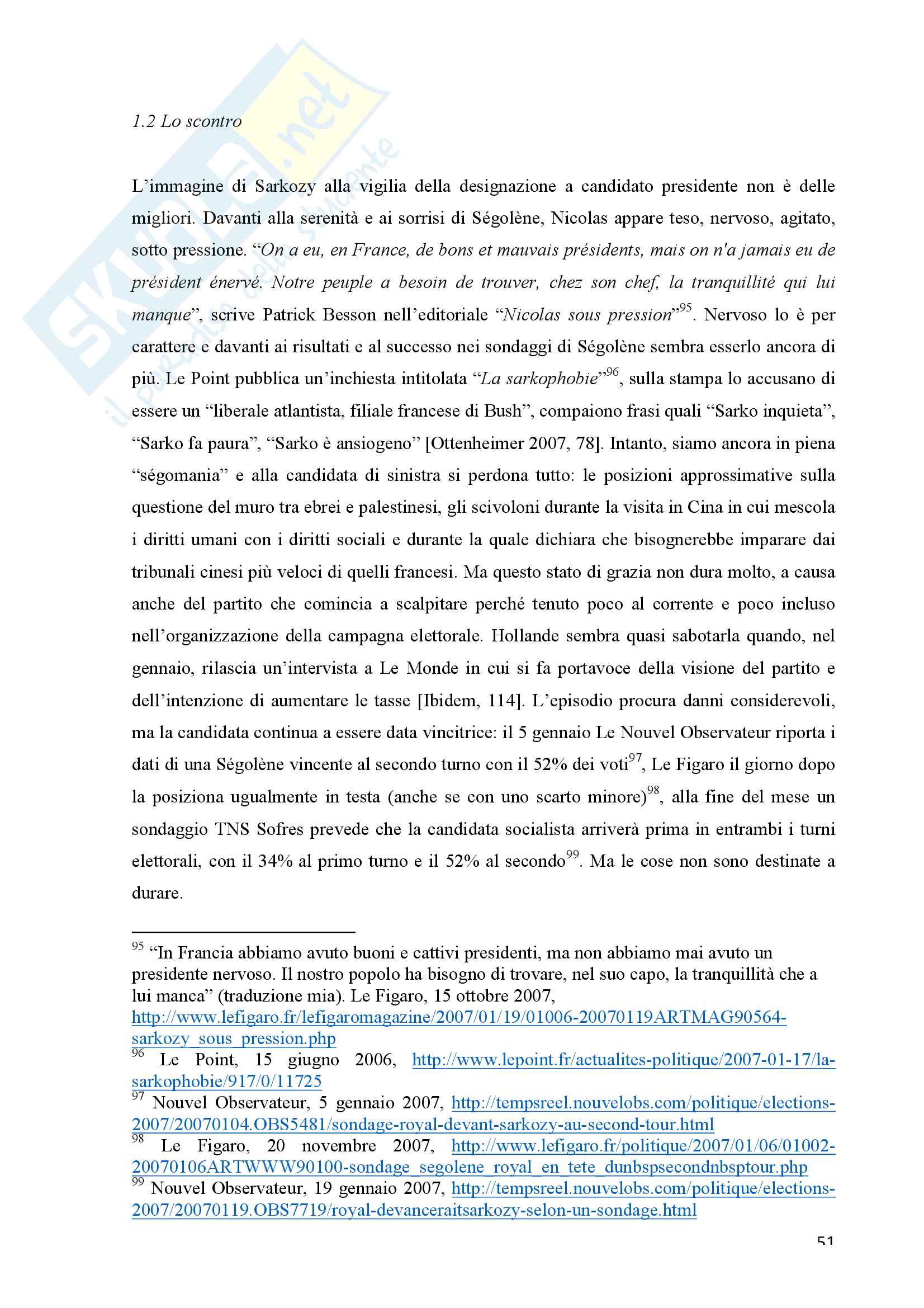 Leadership Comunicazione e Storytelling. Nicolas Sarkozy dal ministero degli Interni alla presidenza della Repubblica Pag. 51