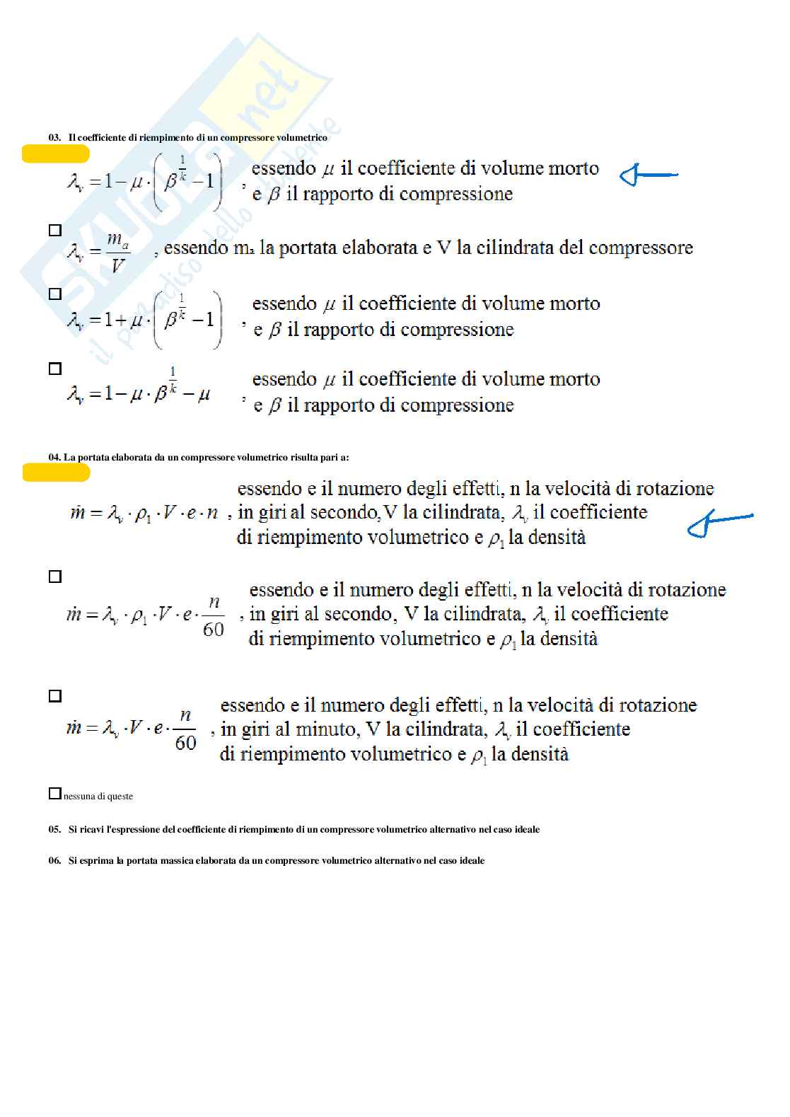 Macchine e sistemi energetici – Paniere risposte chiuse completo (250) – A.A. 2025/2026 Pag. 46
