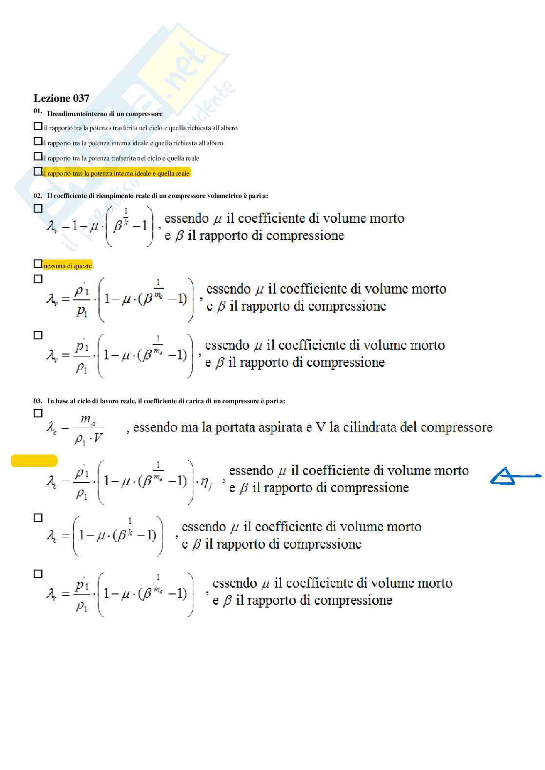 Macchine e sistemi energetici – Paniere risposte chiuse completo (250) – A.A. 2025/2026 Pag. 51