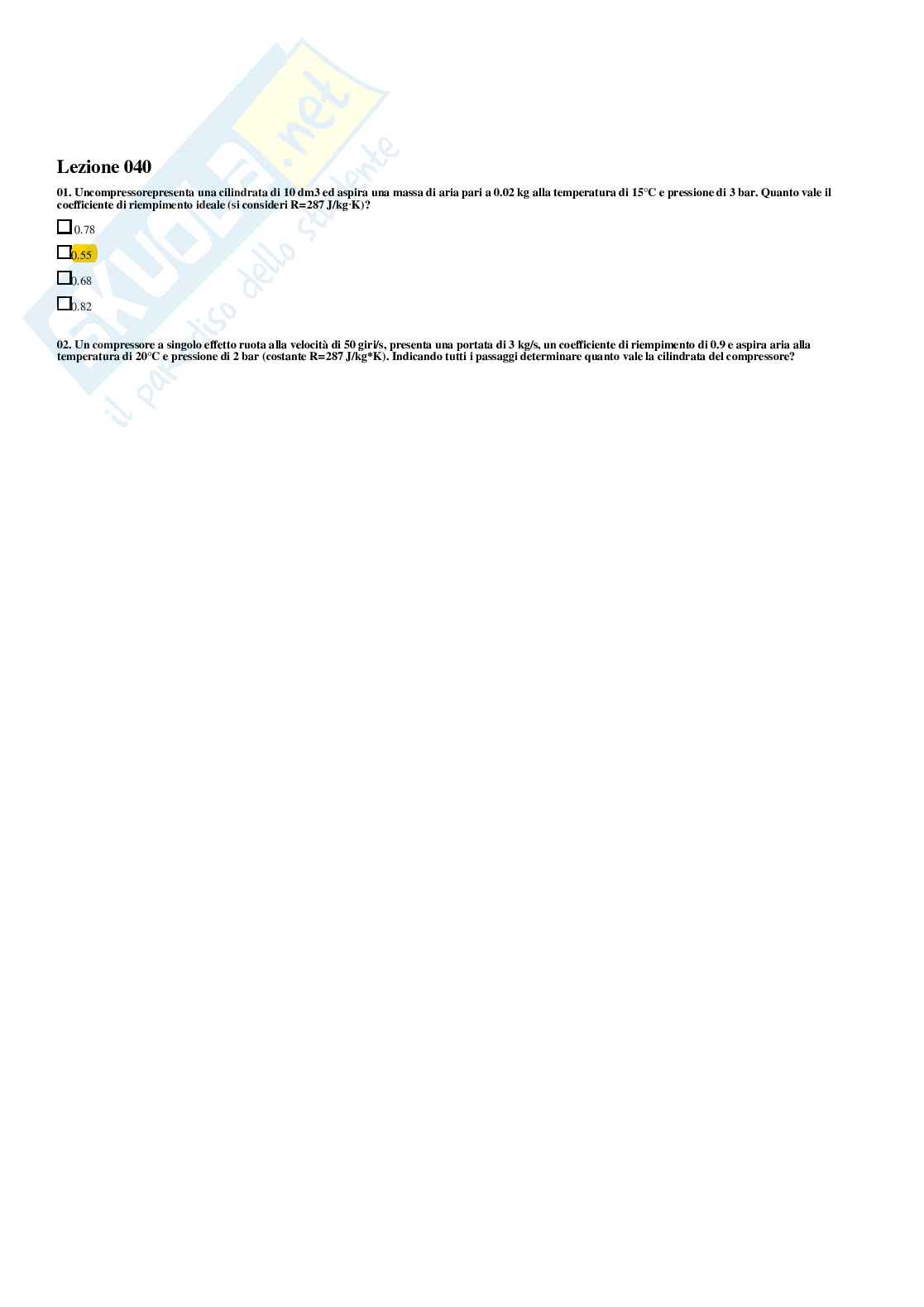 Macchine e sistemi energetici – Paniere risposte chiuse completo (250) – A.A. 2025/2026 Pag. 56
