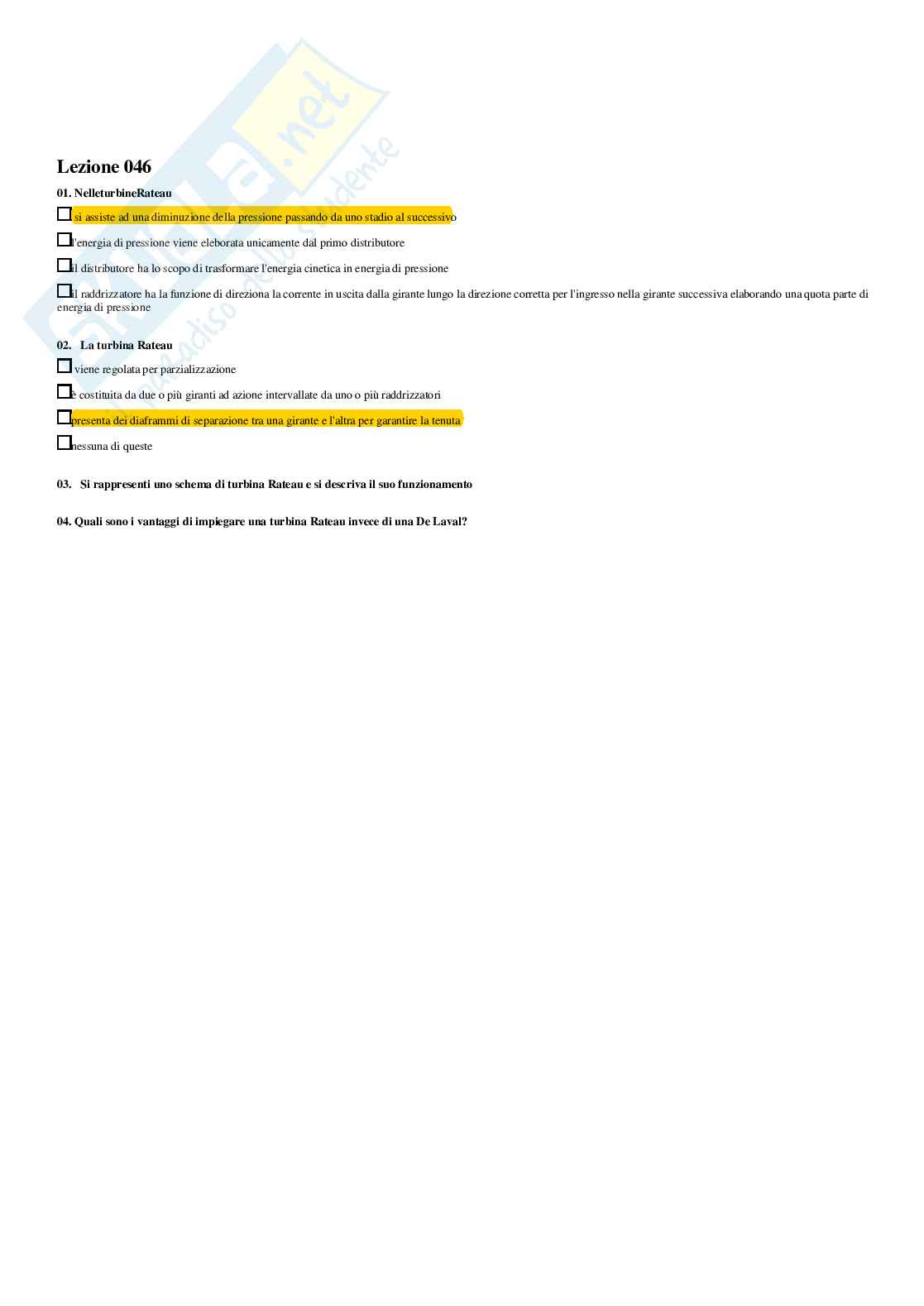Macchine e sistemi energetici – Paniere risposte chiuse completo (250) – A.A. 2025/2026 Pag. 66