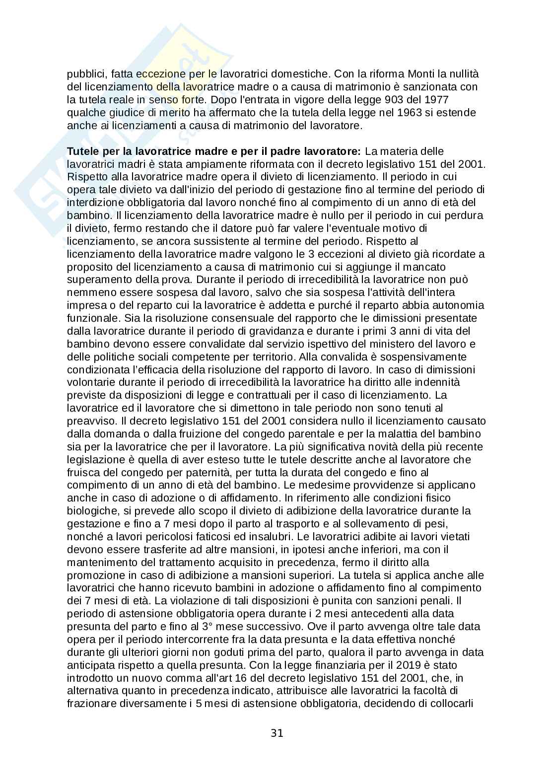 Riassunto per l'esame di diritto del lavoro II Pag. 31