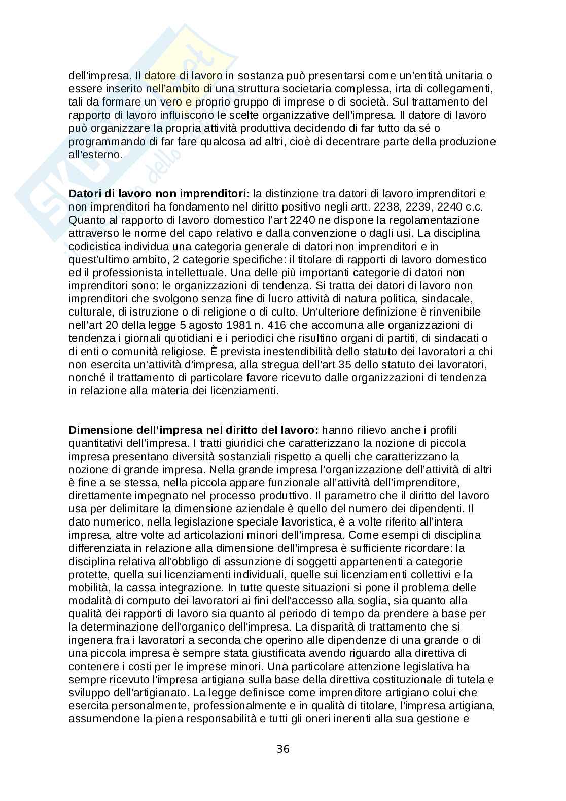 Riassunto per l'esame di diritto del lavoro II Pag. 36