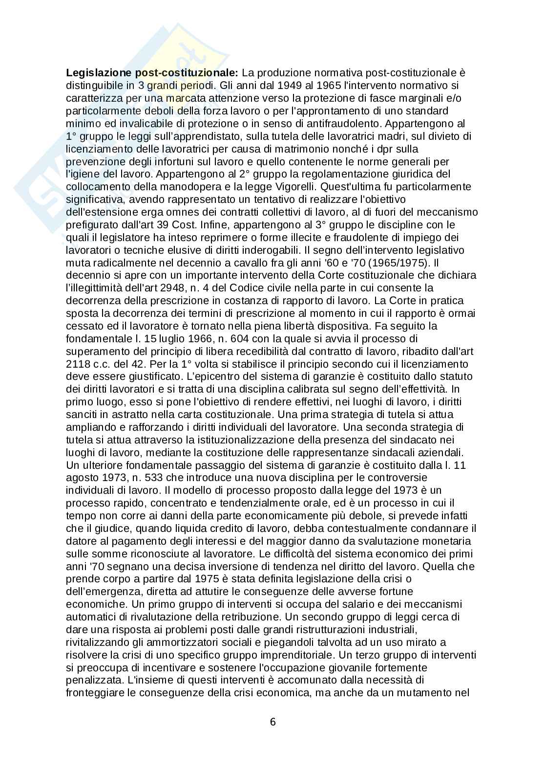 Riassunto per l'esame di diritto del lavoro II Pag. 6