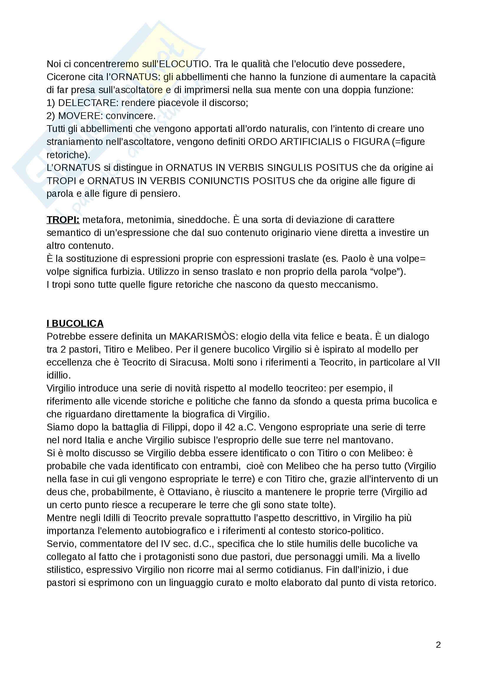 Esercitazione di Retorica latina Pag. 2