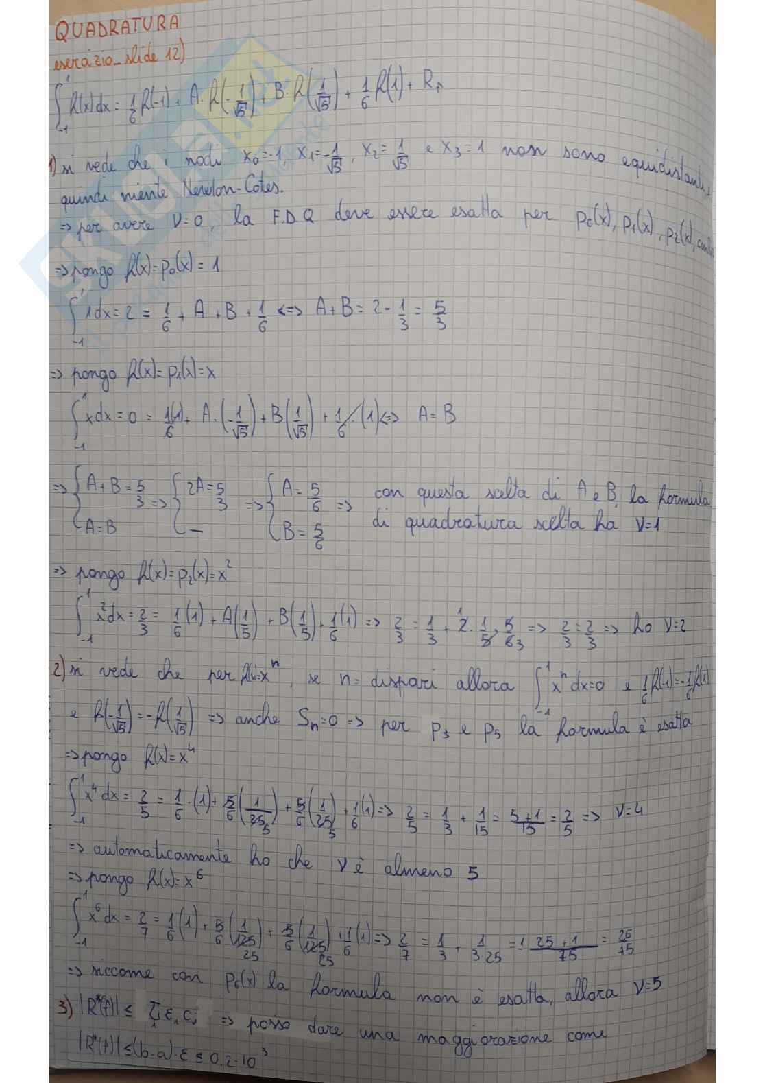 Esercitazioni ed esercizi d'esame svolti di Metodi numerici con elementi di programmazione Pag. 41