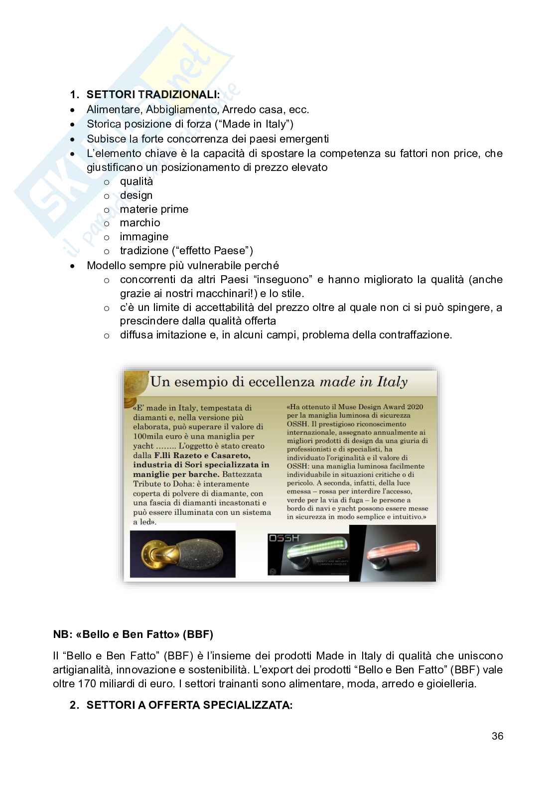 Appunti di Economia e gestione delle imprese internazionali Pag. 36