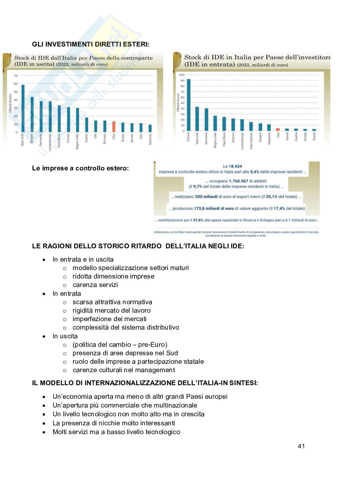 Appunti di Economia e gestione delle imprese internazionali Pag. 41