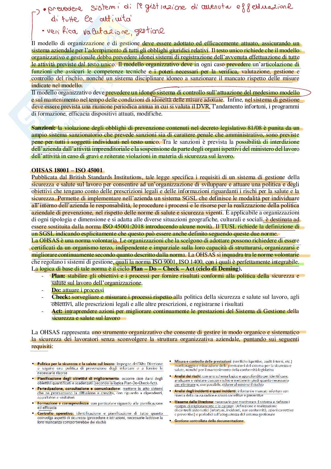 Appunti su Salute e Sicurezza - Operations Management Pag. 6