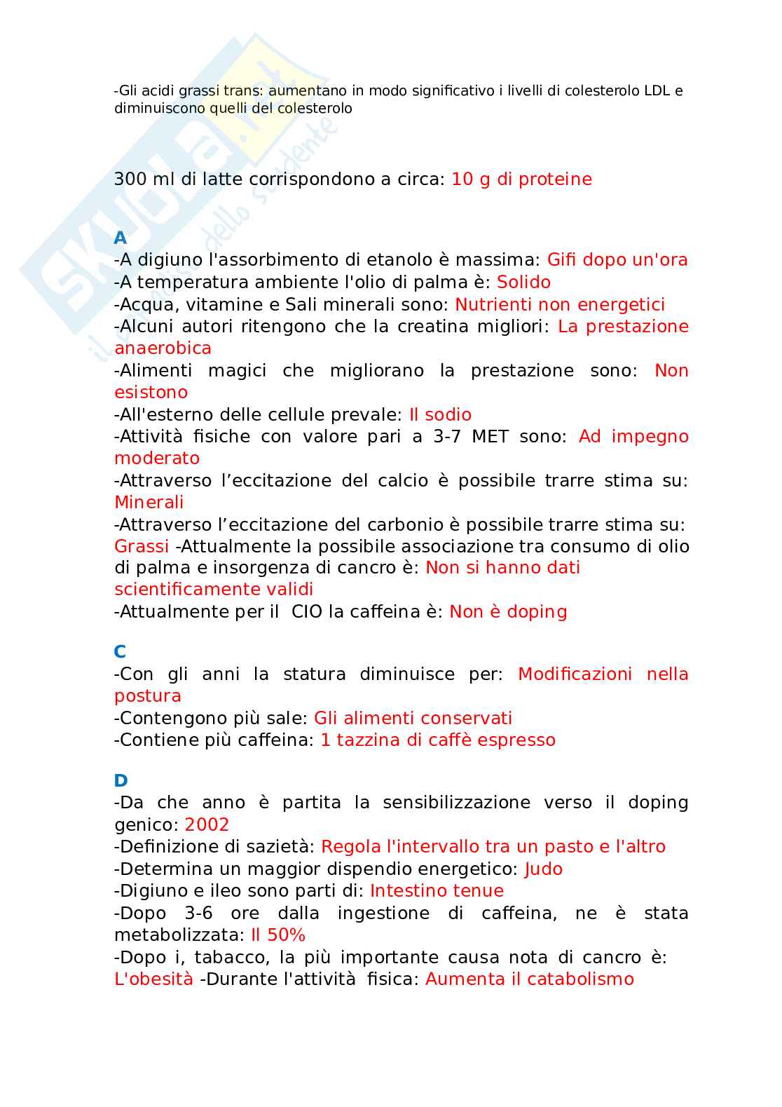 Paniere esame Scienze e tecniche dietetiche applicate Pag. 21