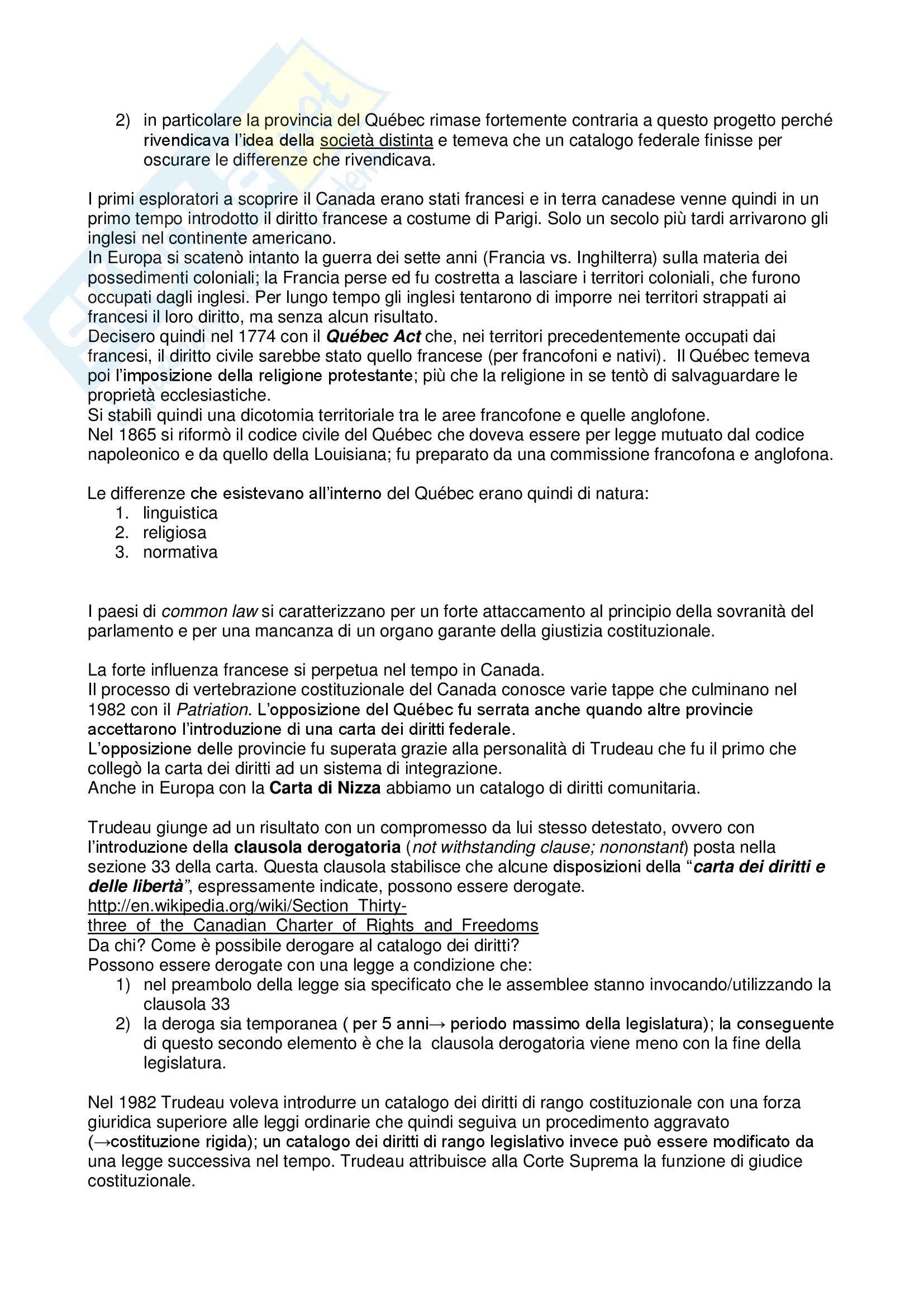 Appunti delle lezioni di diritto pubblico comparato della professoressa Eleonora Ceccherini Pag. 6