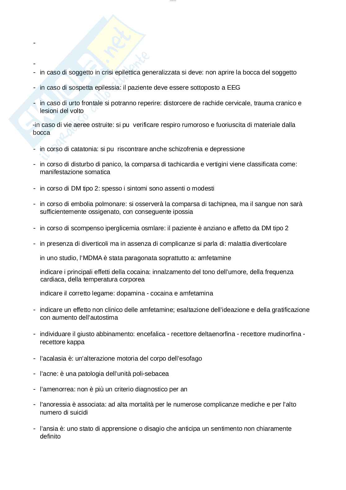 Paniere esame Teoria tecnica e didattica del primo soccorso Pag. 11