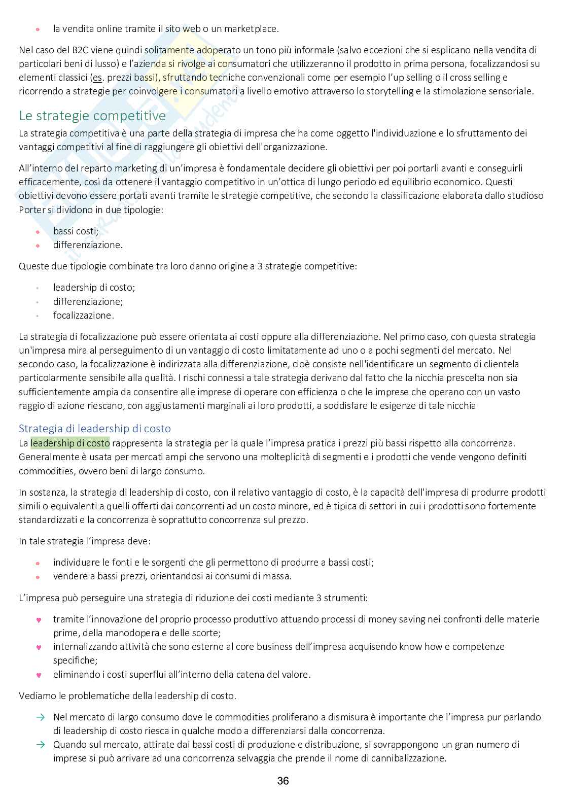 Appunti di Strategie di marketing e comunicazione d'impresa Pag. 36