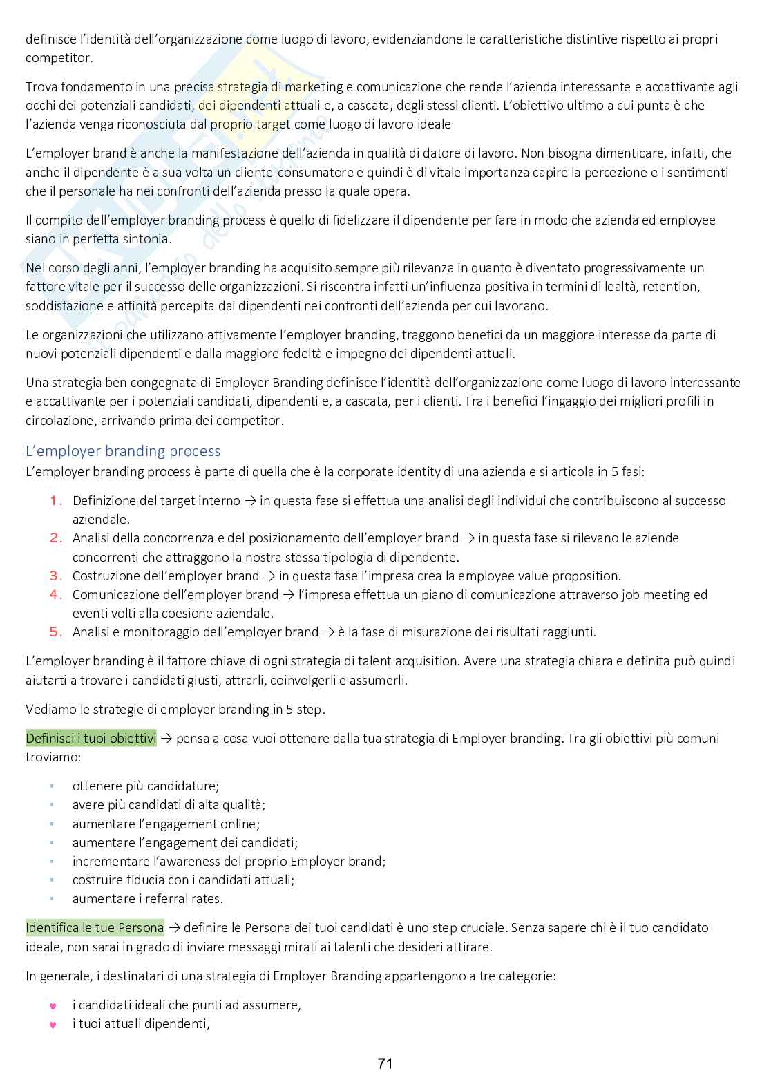 Appunti di Strategie di marketing e comunicazione d'impresa Pag. 71