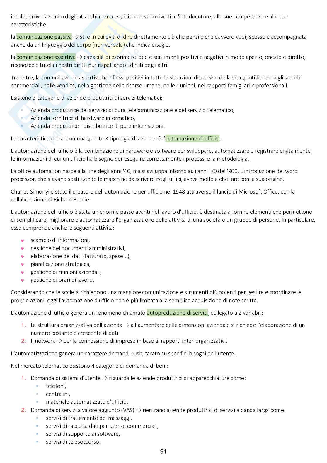 Appunti di Strategie di marketing e comunicazione d'impresa Pag. 91