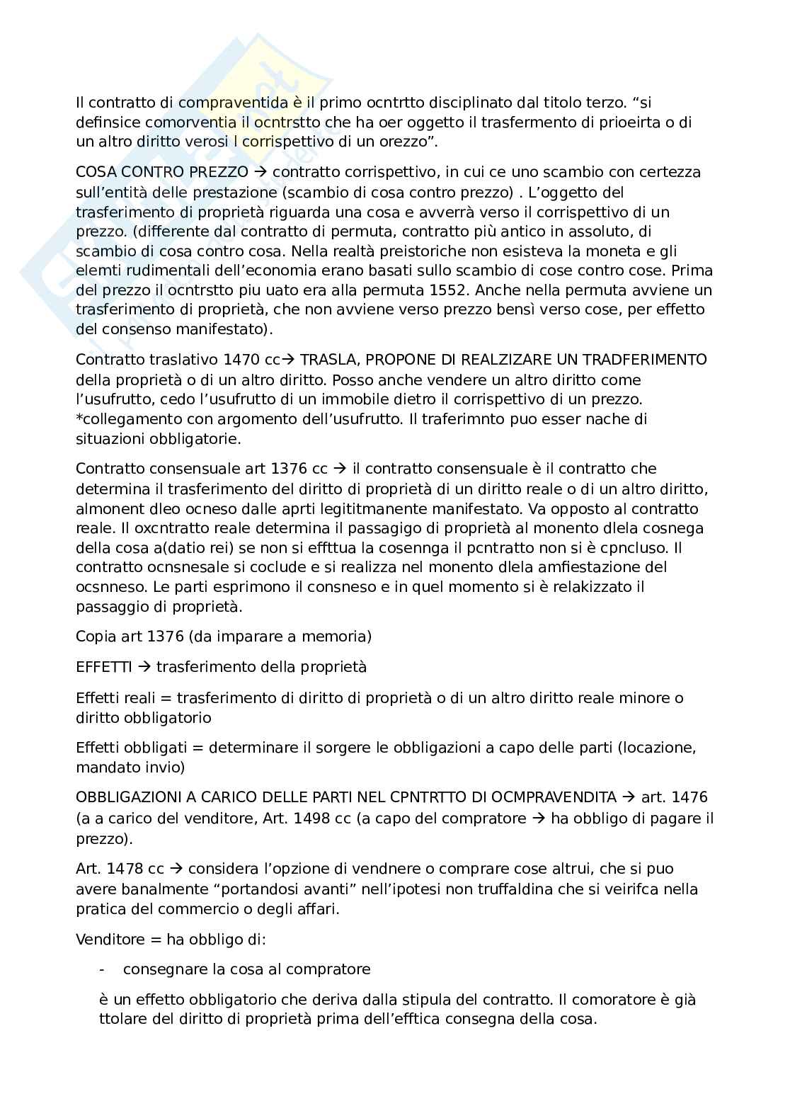 Appunti lezioni sui contratti Pag. 2