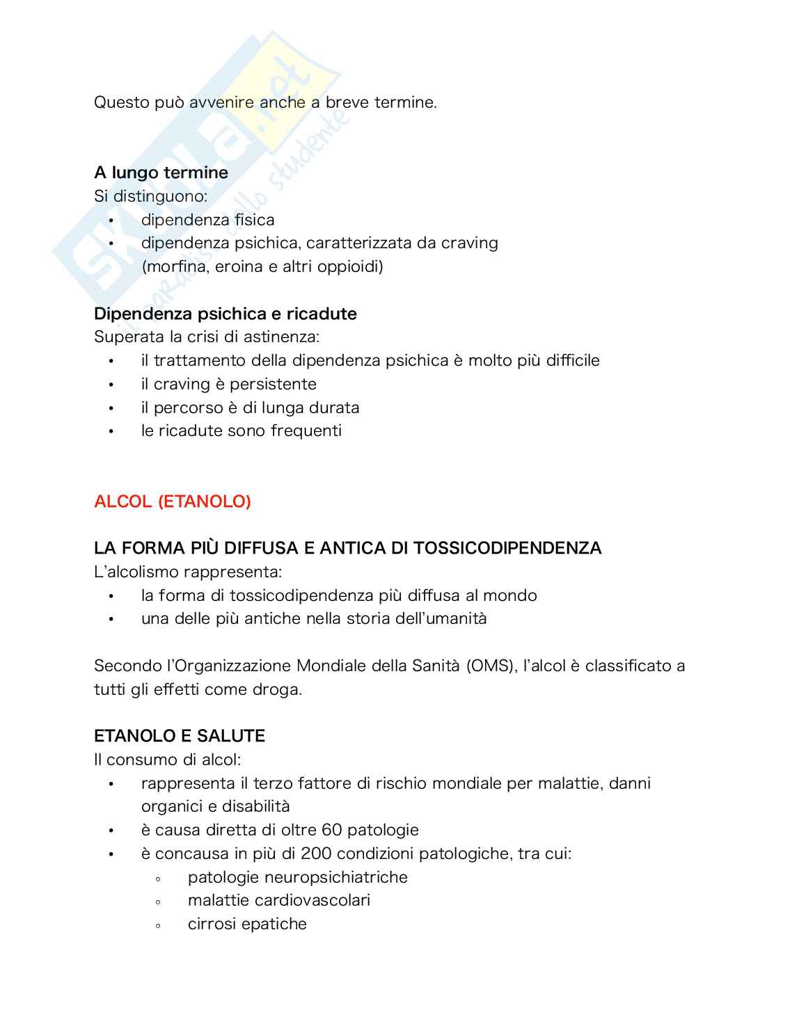 Farmacologia e tossicologia delle sostanze d’abuso Pag. 61