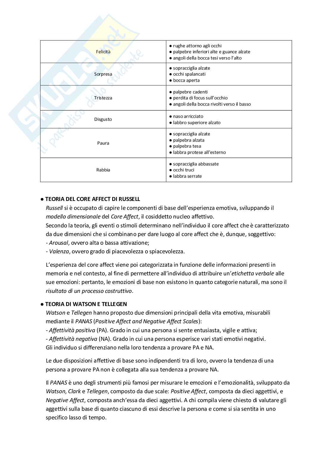 Appunti Psicologia delle emozioni delle motivazioni e della personalità: teorie e metodi Pag. 31