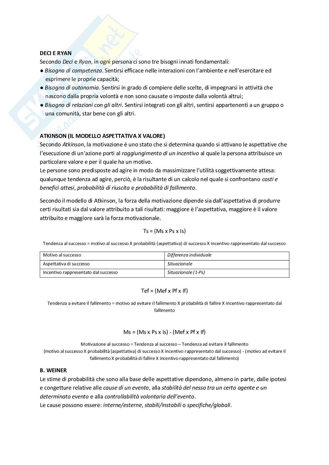 Appunti Psicologia delle emozioni delle motivazioni e della personalità: teorie e metodi Pag. 66