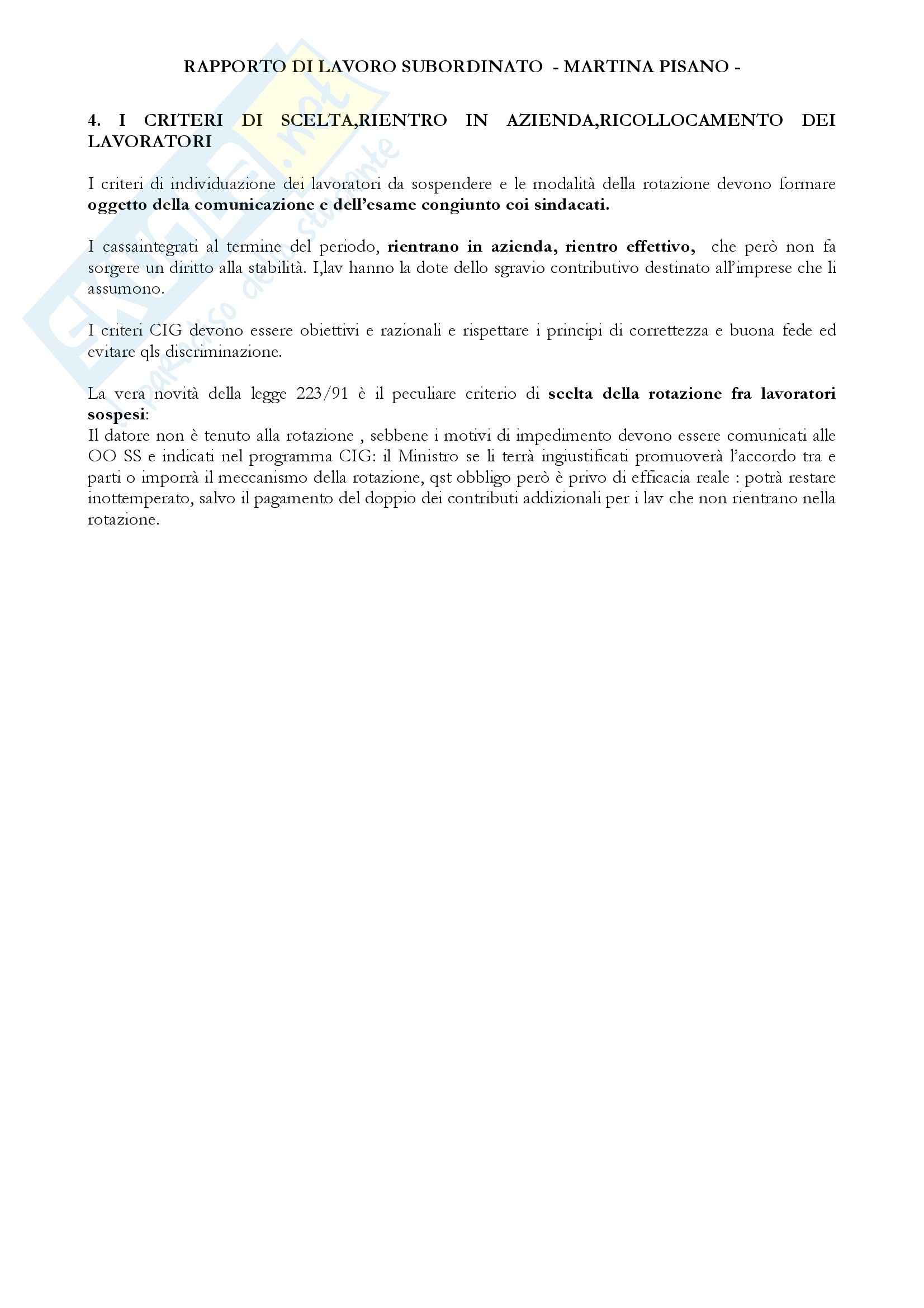Diritto del lavoro - il rapporto di lavoro subordinato Pag. 86