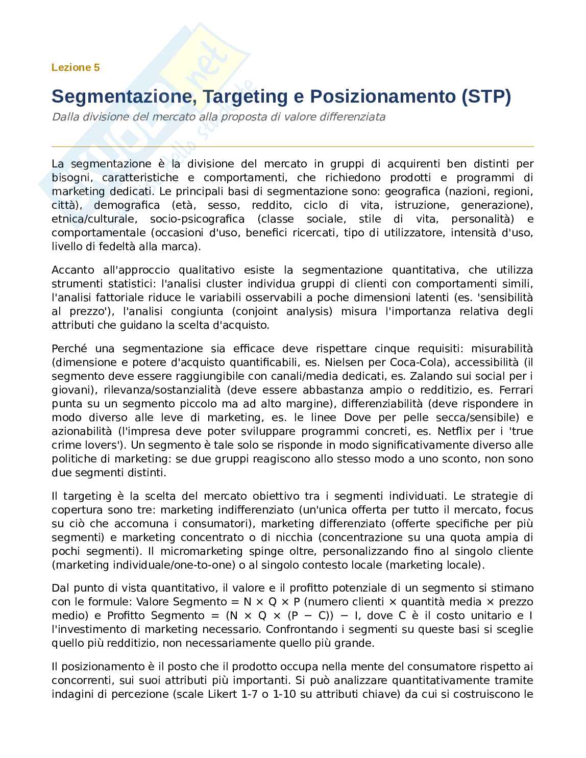 Appunti lezione Marketing Pag. 11