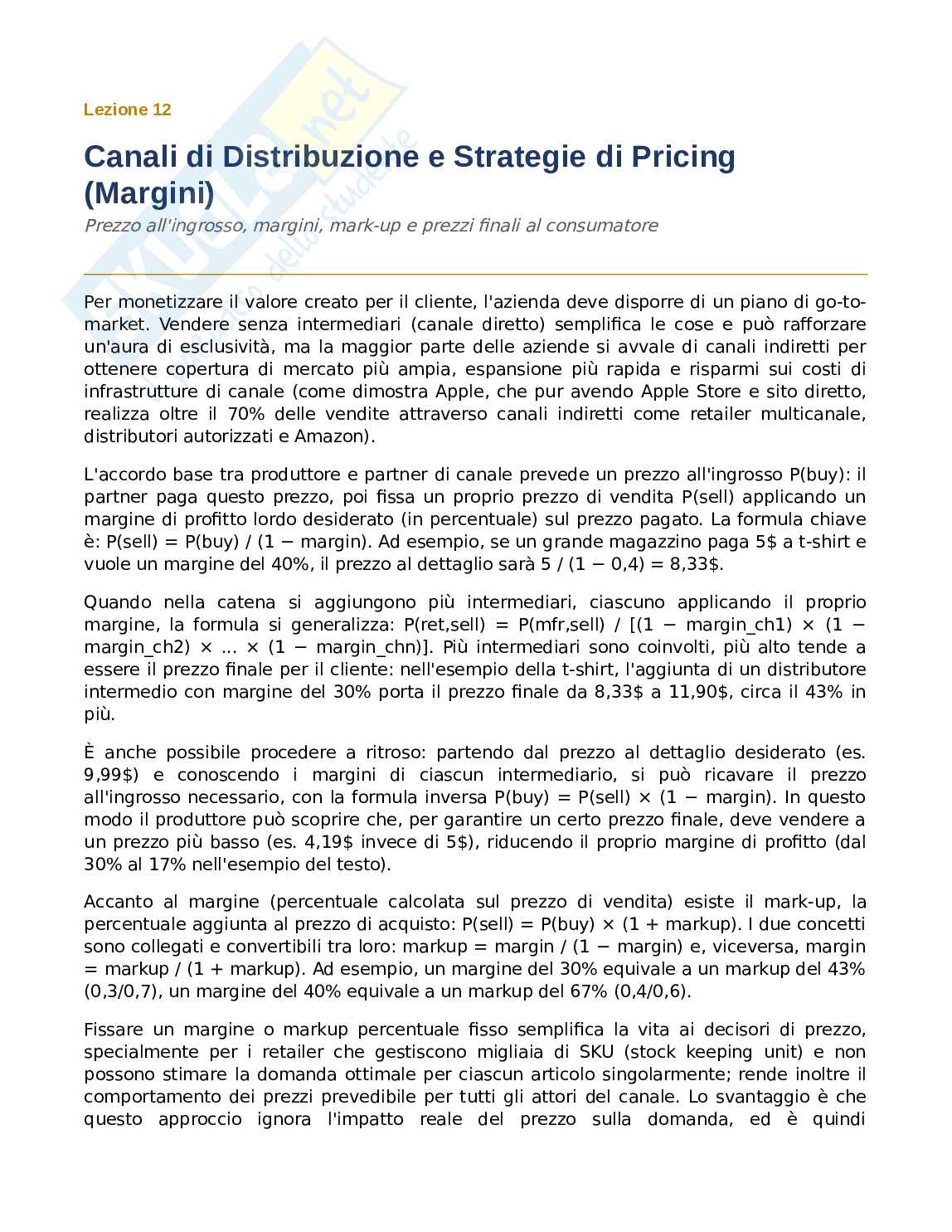 Appunti lezione Marketing Pag. 26