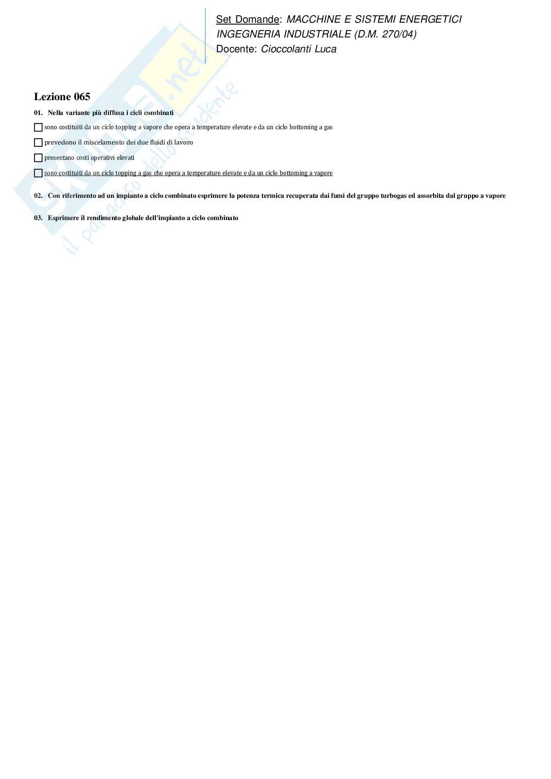 Paniere Macchine e sistemi energetici Pag. 86