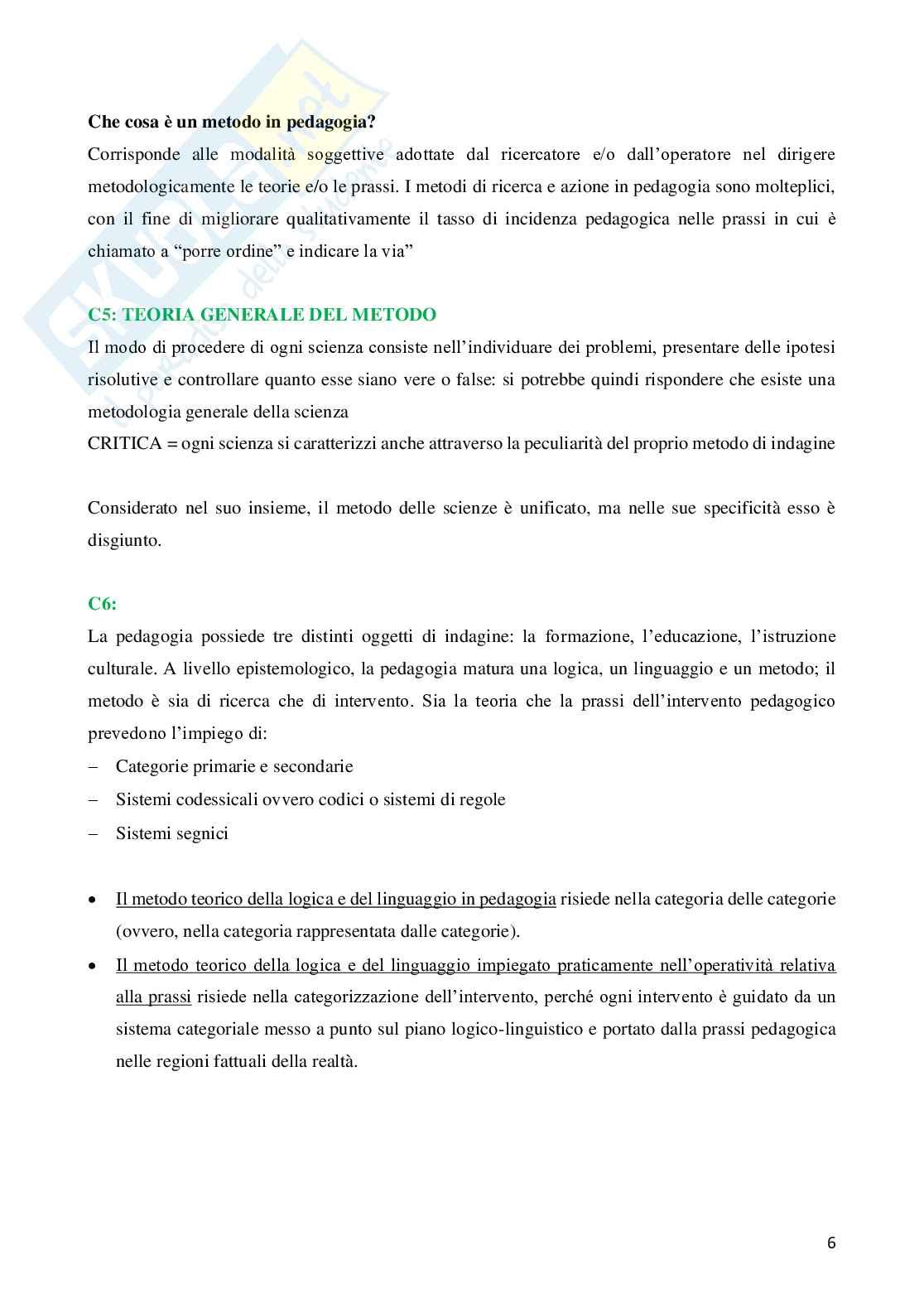 Riassunto esame Pedagogia generale, Prof. Sola Giancarla, libro consigliato Logica, linguaggio e metodo, Gennari, Sola Pag. 6