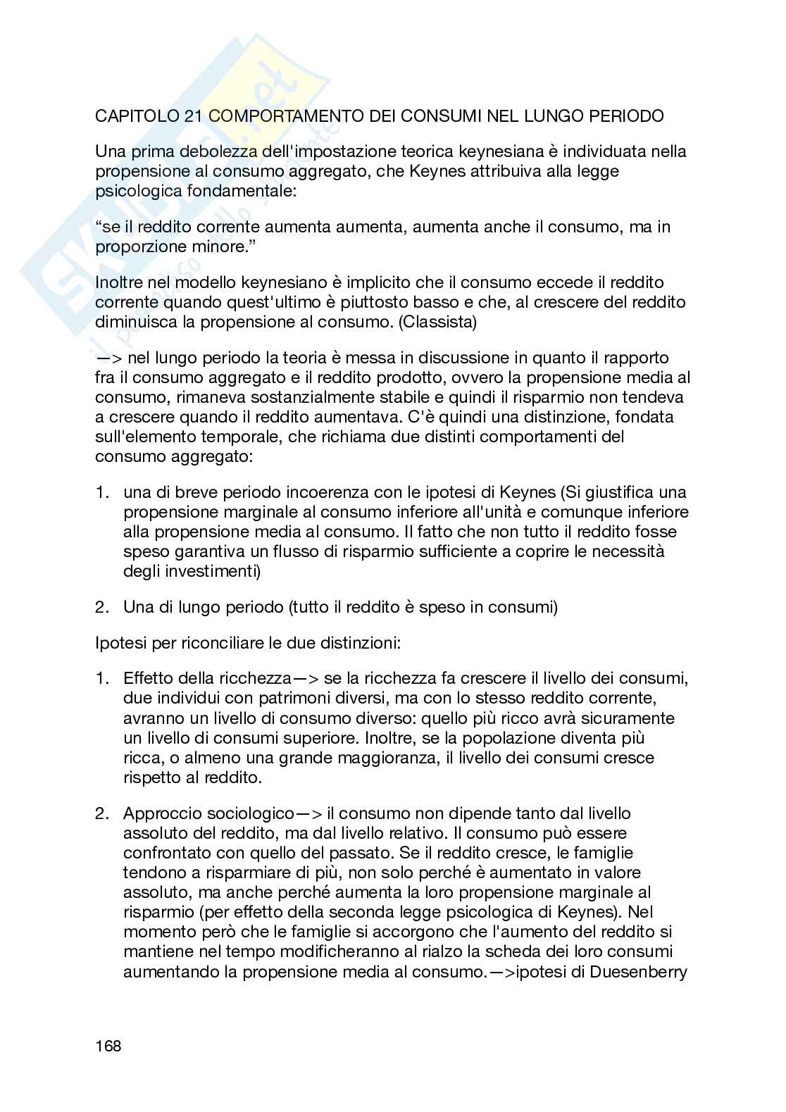 Riassunto esame Economia politica, Prof. Valeriani Elisa, libro consigliato Economia politica, Alessandrini , Passarelli Pag. 11