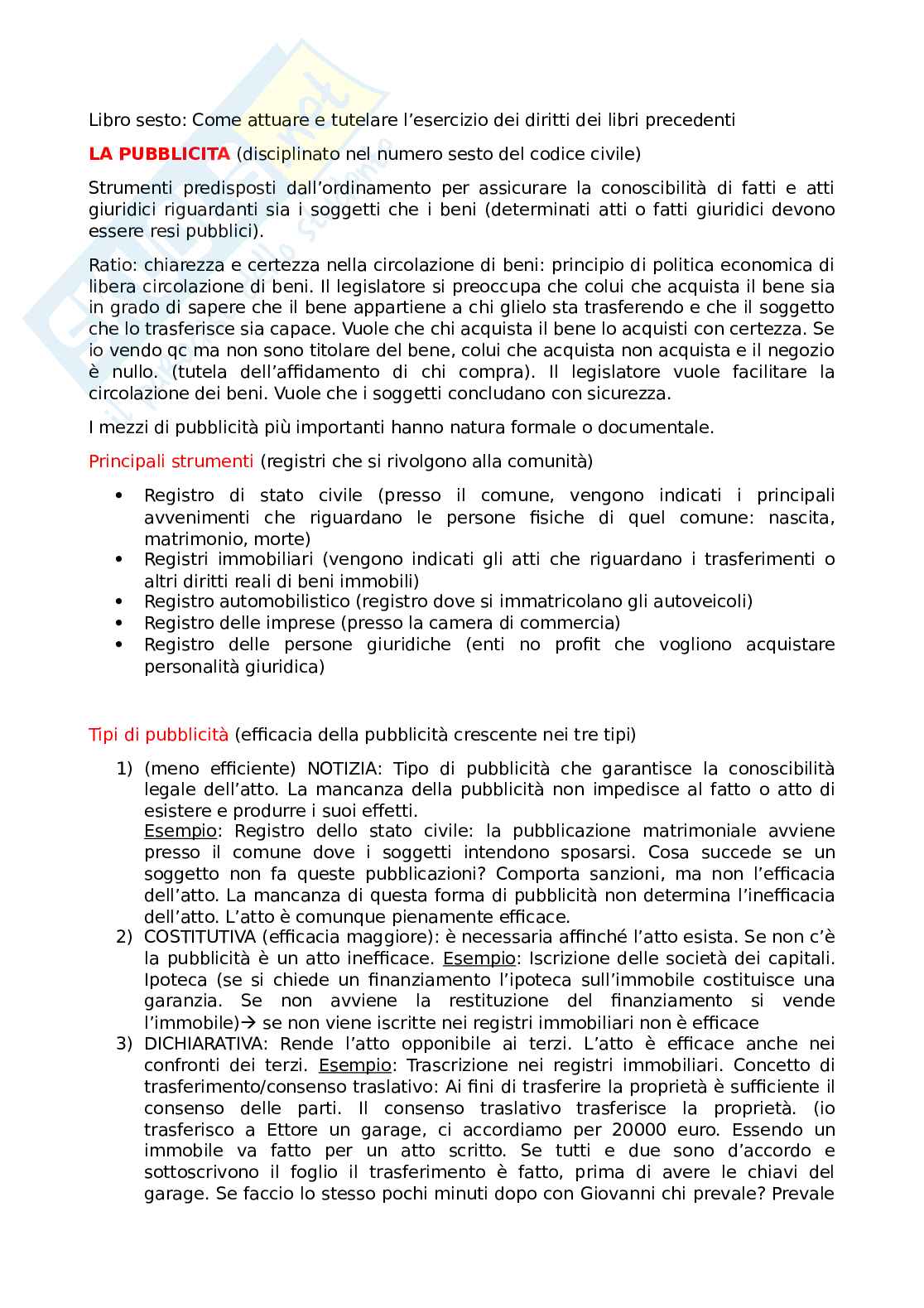 Appunti Diritto privato Pag. 1