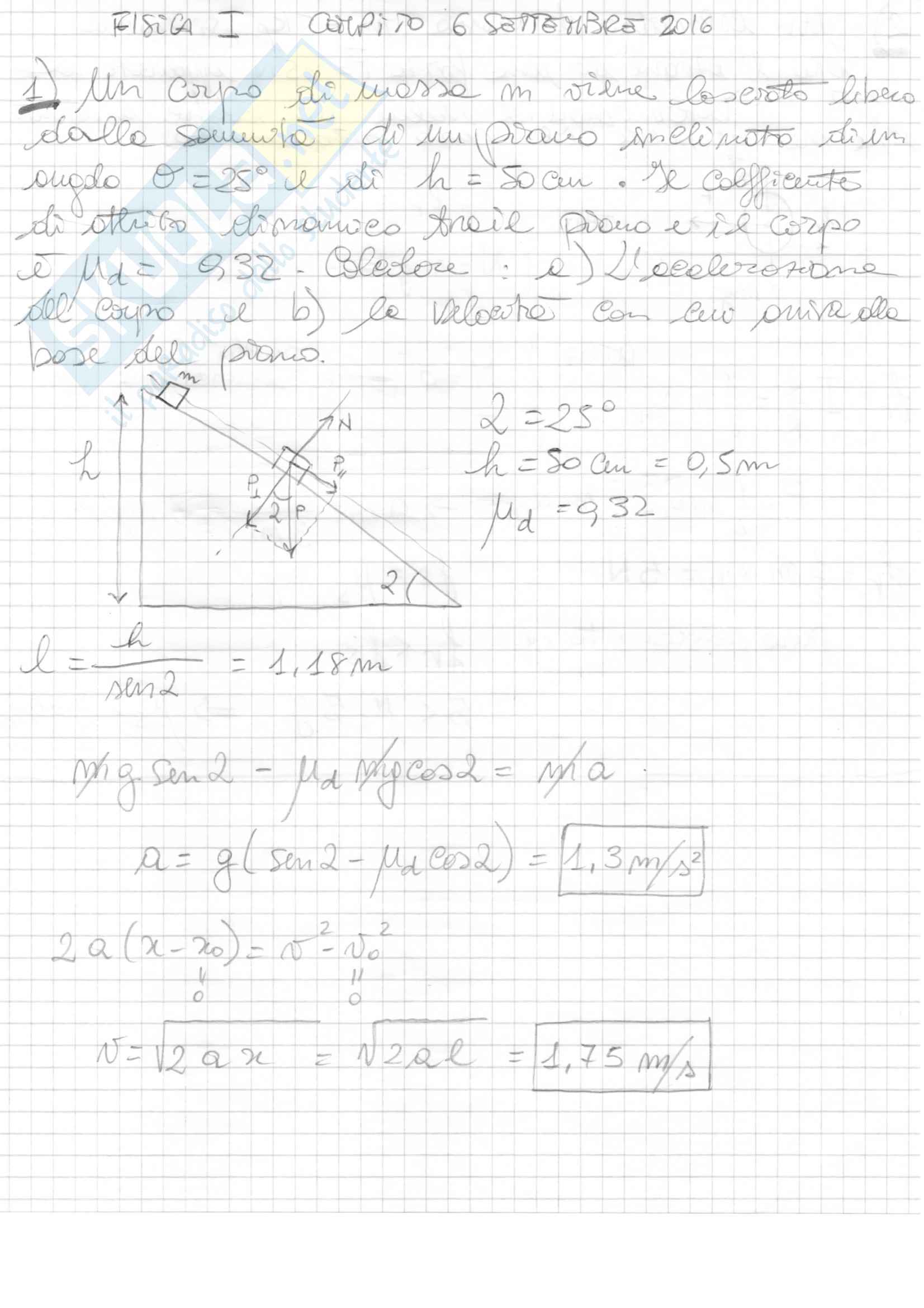 Fisica 1 - Svogimento di tutti i compiti d'esame dal 29/02/15 AL 23/11/16 Pag. 11