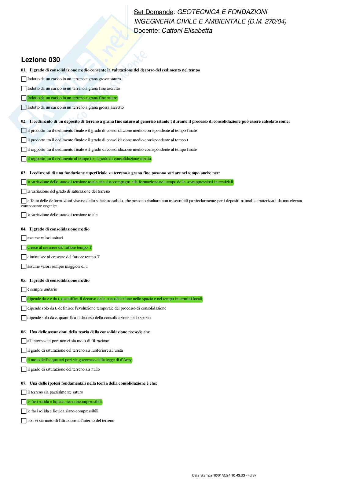 Geotecnica e fondazioni - paniere completo Pag. 46